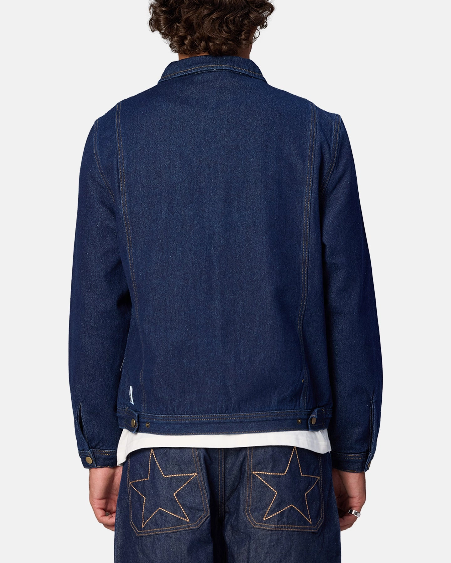 X-Large Bull Denim 91 Jacket Dark Indigo Durable Stitching