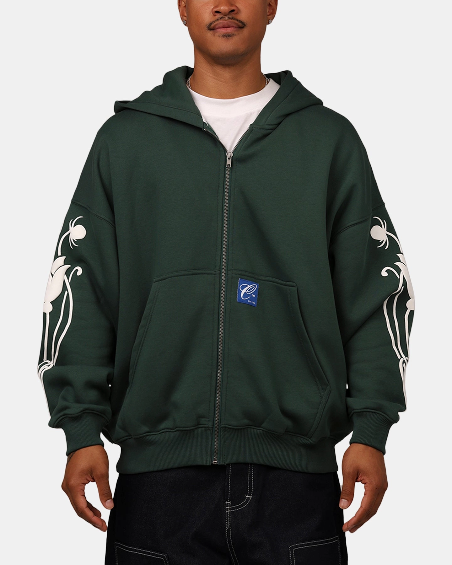 Carre Nouveau Fill Zip Hoodie Green Fashion Layer