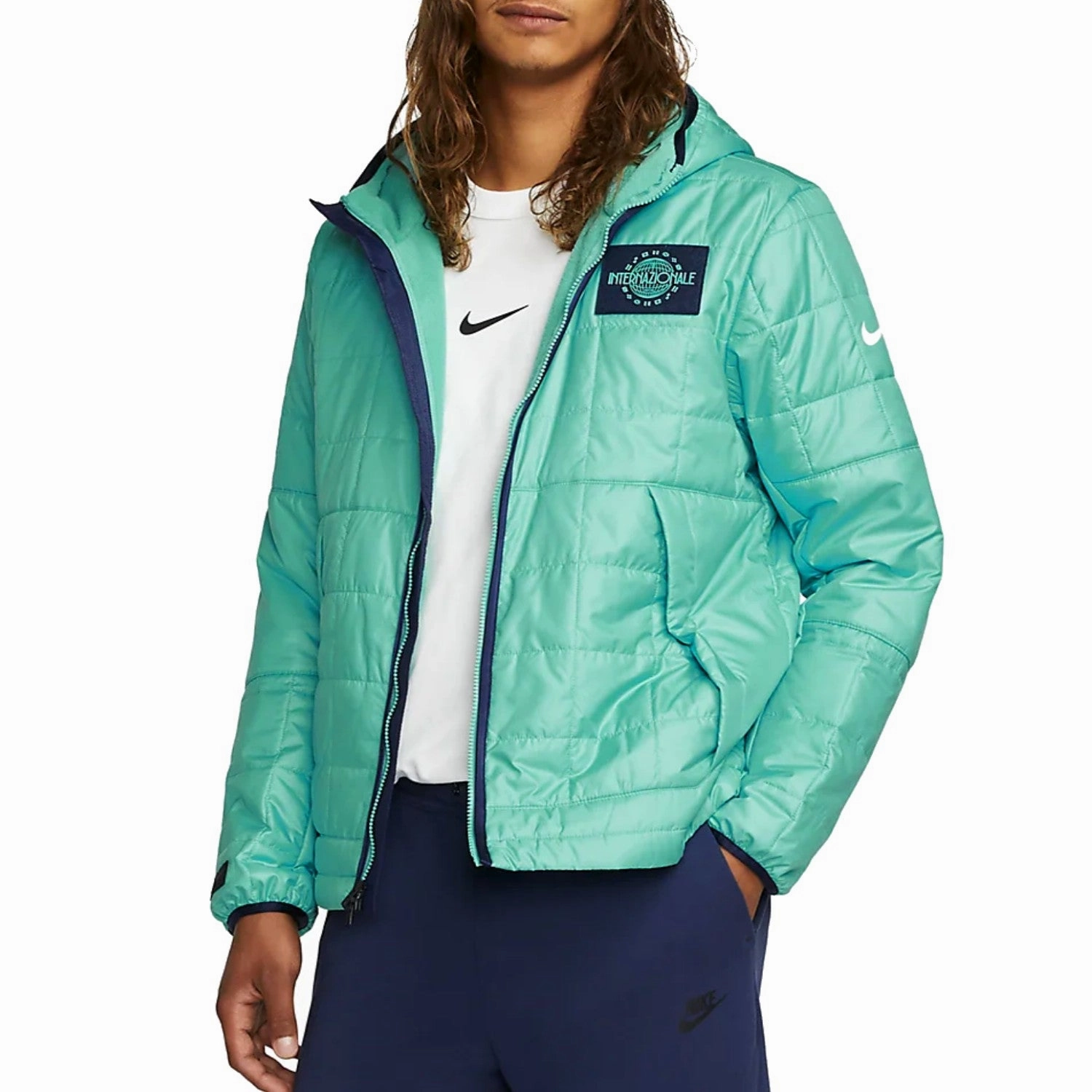 Inter Milan light blue presentation bomber jacket 2022/23 - Nike AntiChafing Seams fragrance
