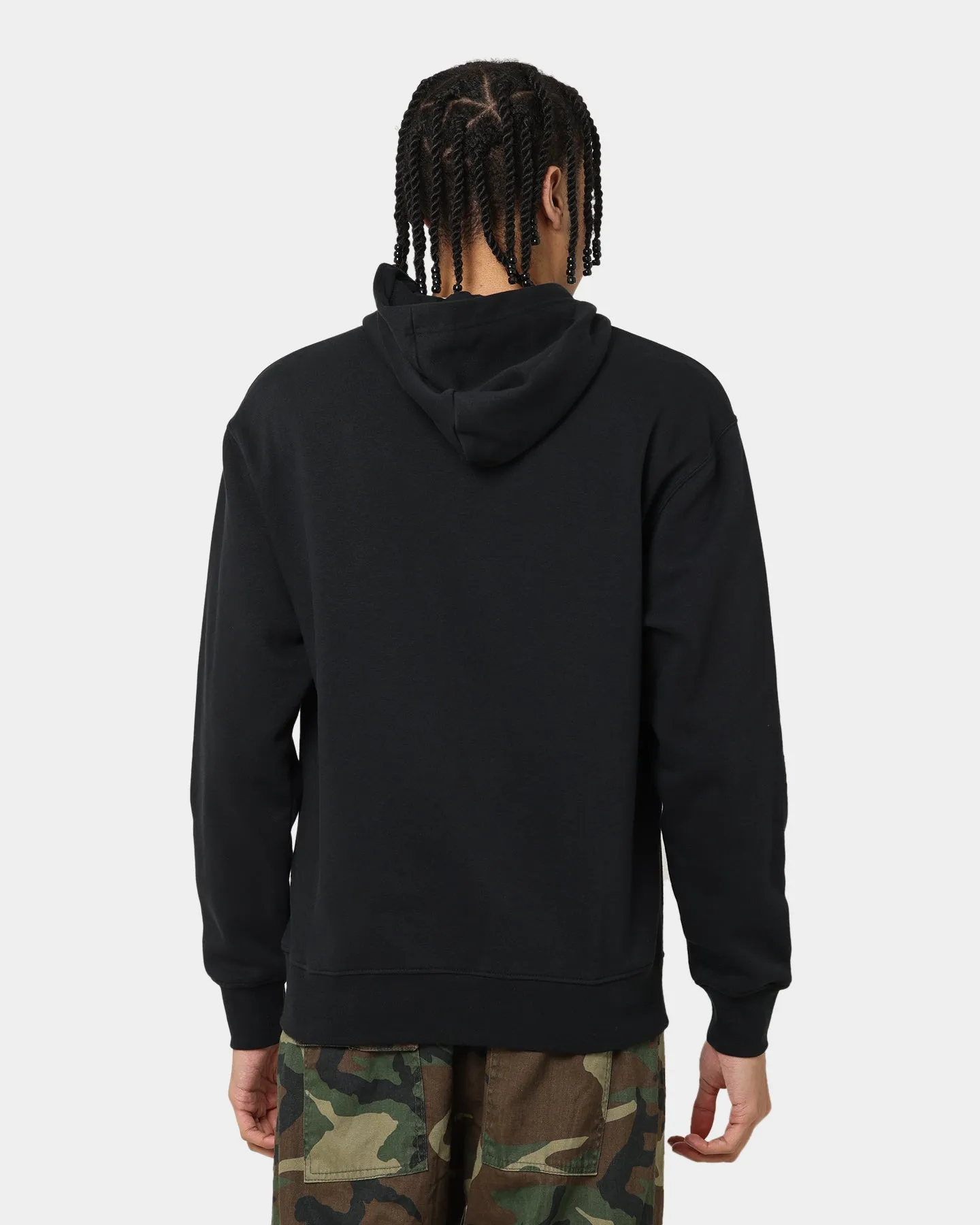 Jordan Essential Fleece Pull Over Hoodie Black/White Fray Resistant Finish