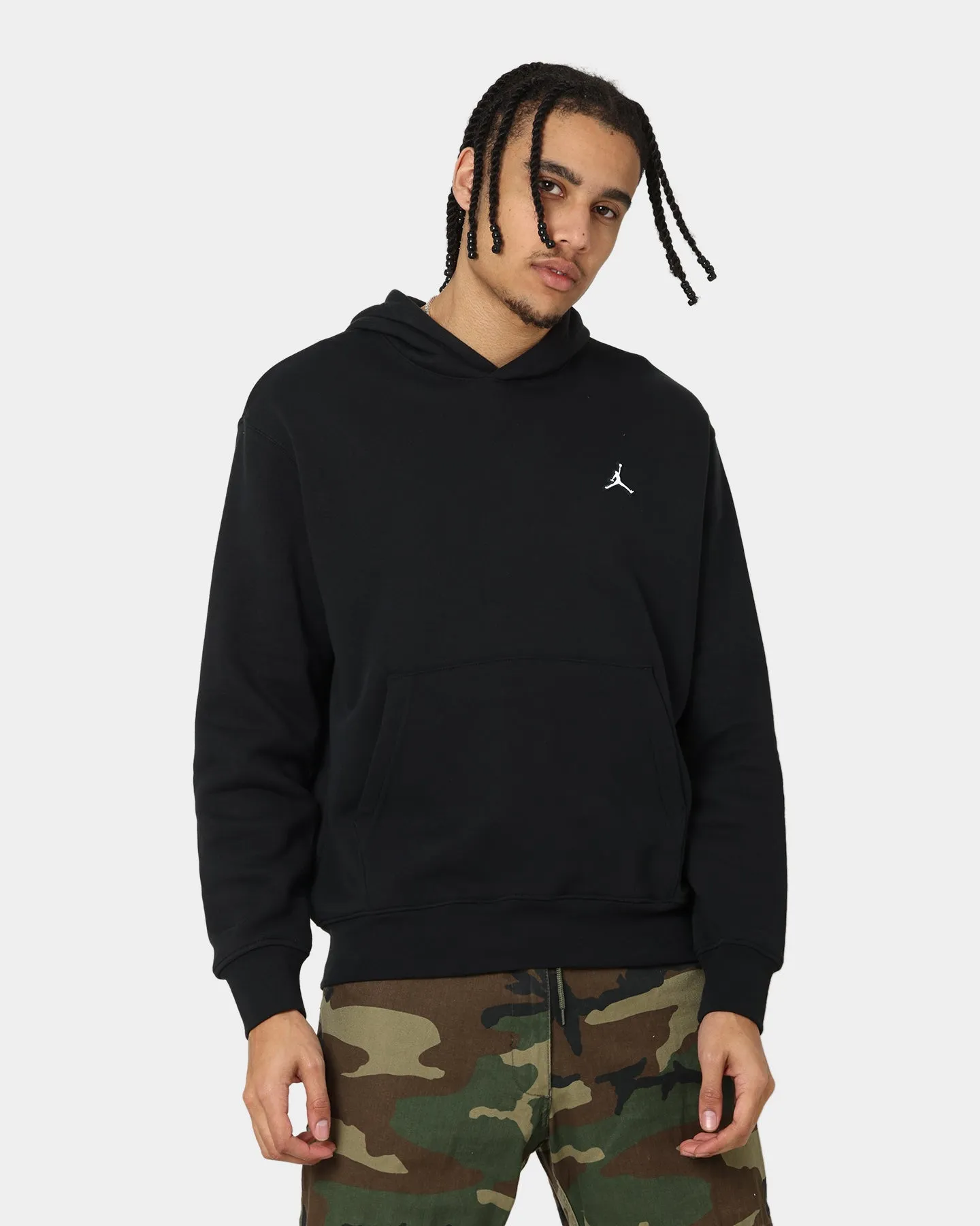 TapedSeams Jordan Essential Fleece Pull Over Hoodie Black/White