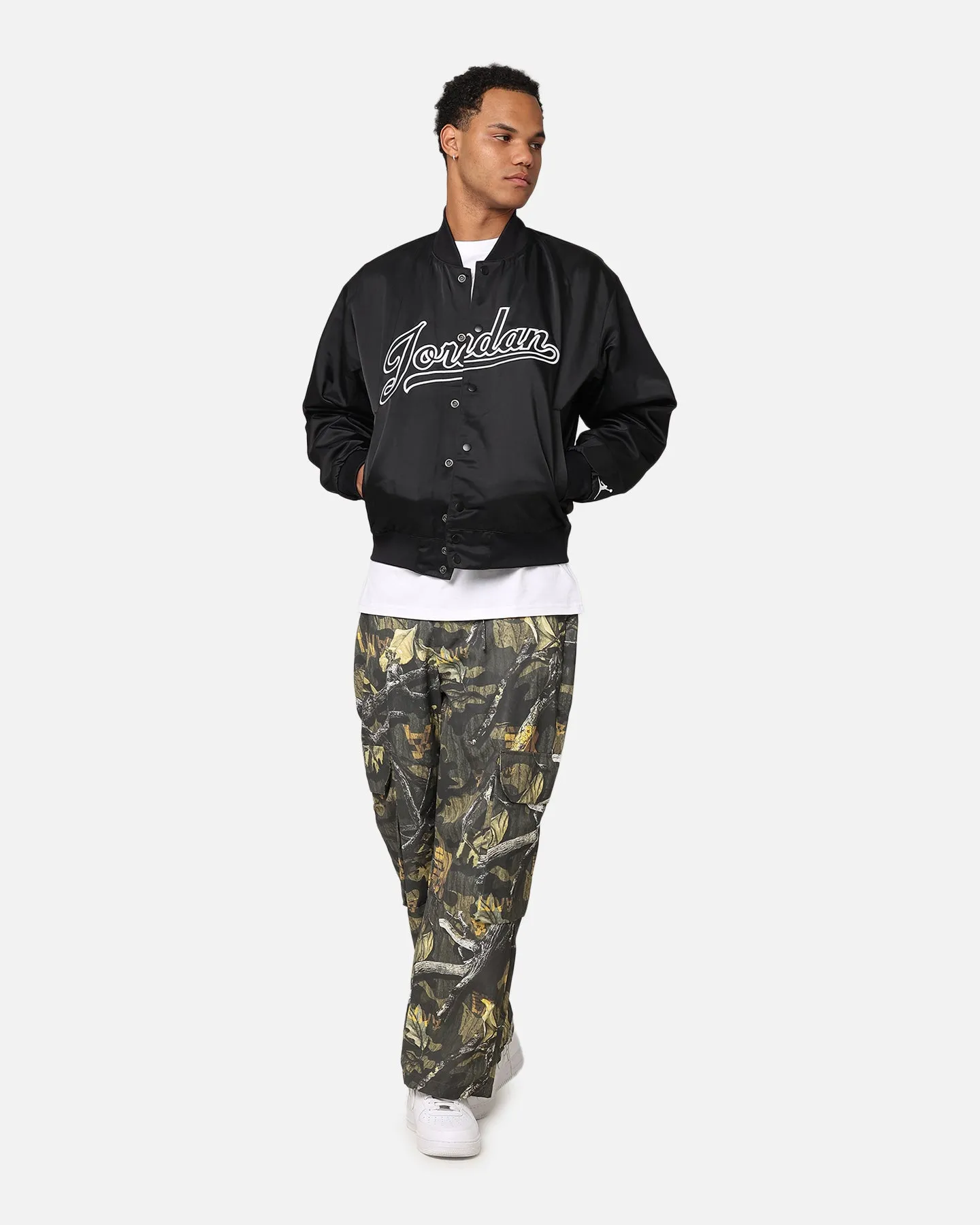 single layer Mascara Jordan Flight MVP Statement Jacket Black/White