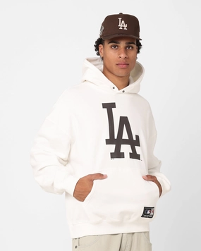 Hiking Ready Majestic Athletic Los Angeles Dodgers Core Nick Hoodie Vintage White