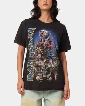 Essential Look Iron Maiden Back In Time Vintage T-Shirt Black Vintage