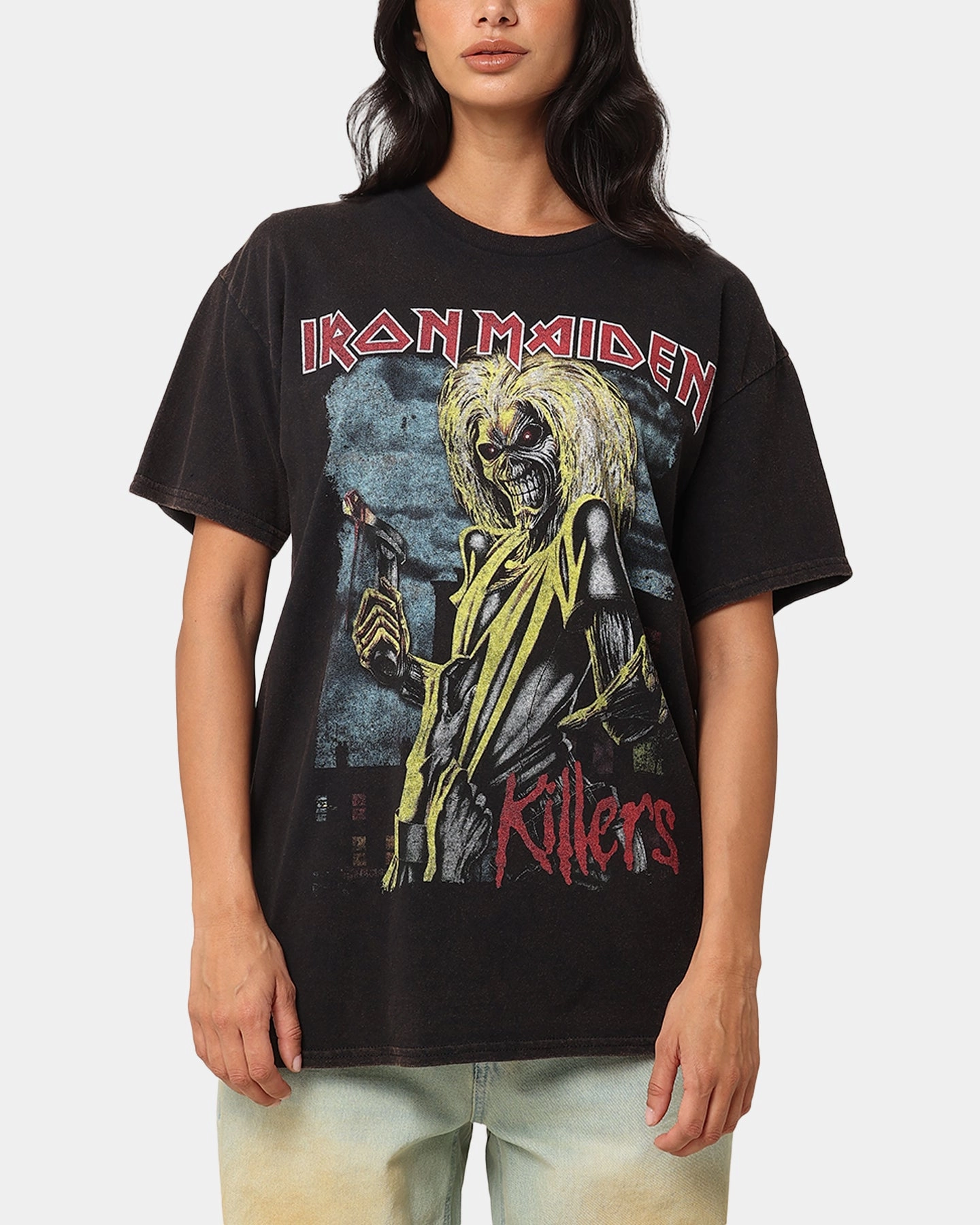 MultipurposeCuffs Iron Maiden Killers Green T-Shirt Black Vintage