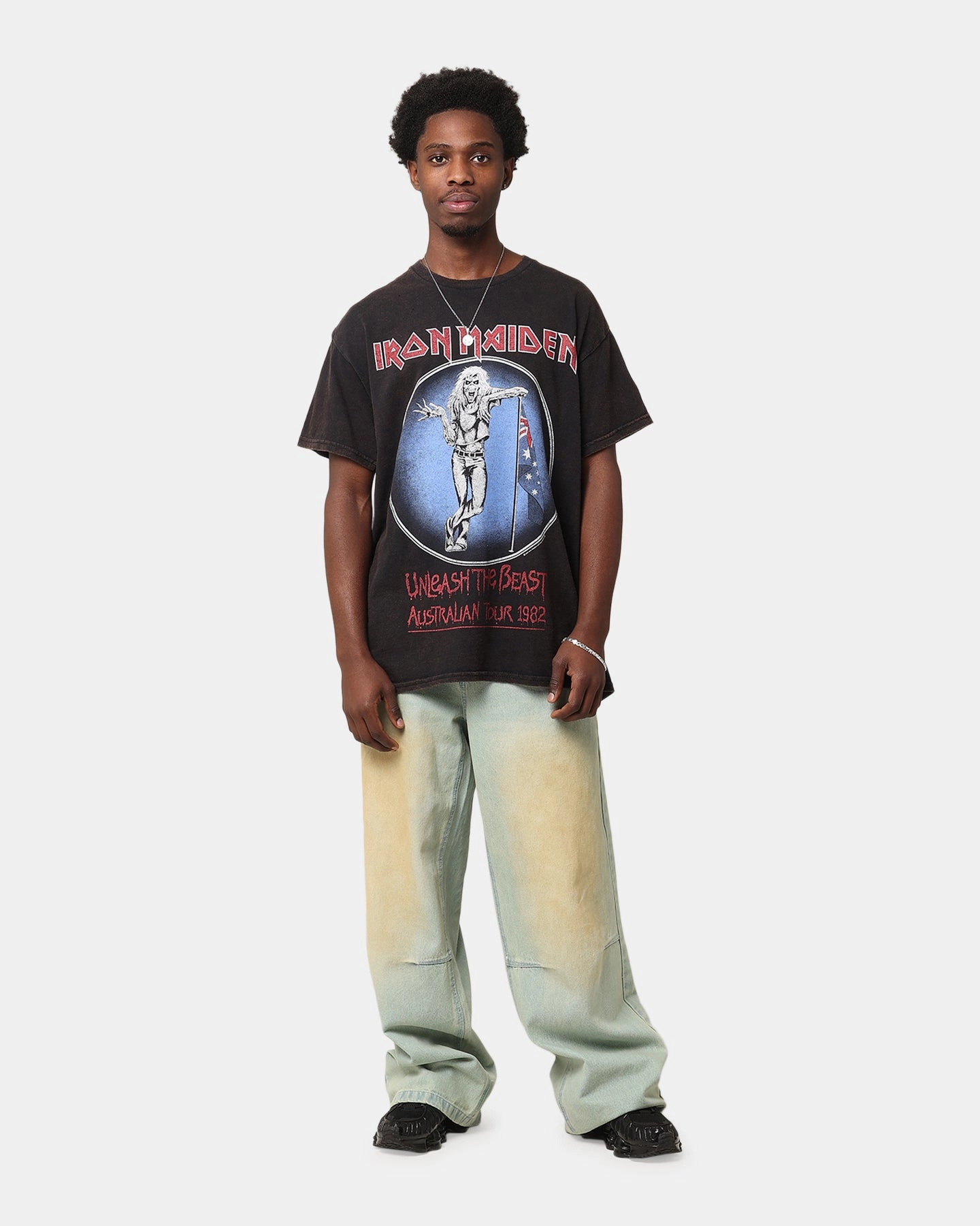 Iron Maiden Unleash Tour Vintage T-Shirt Black Vintage Christmas Travel Wear