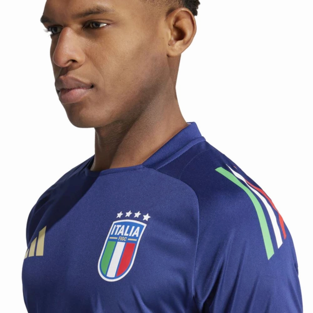 Italy FIGC Training Jersey 24/25 Ribbed Collar Style Layered Mesh Inserts