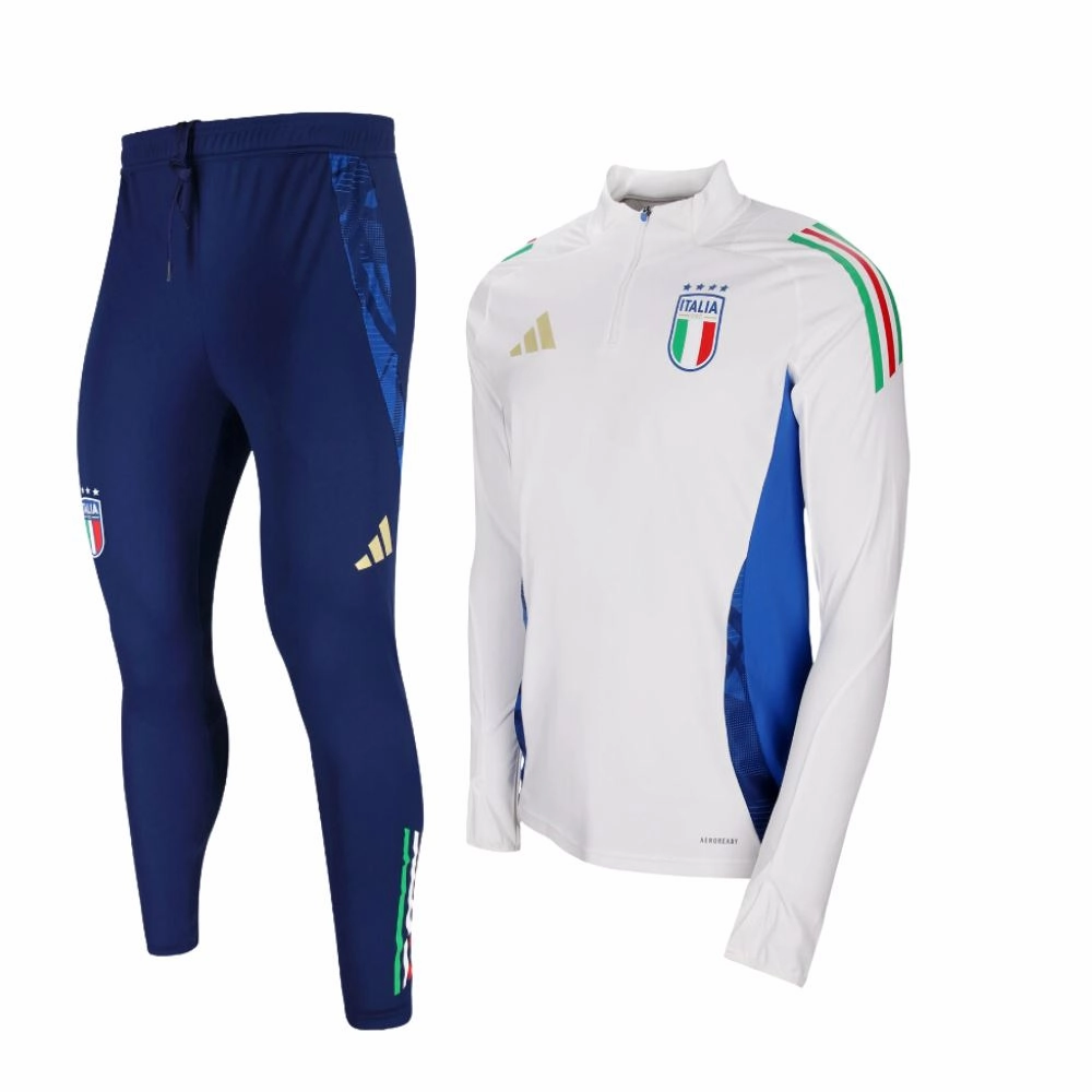 Italy FIGC White Training Tracksuit 24/25 Kids Vapor Transfer Coating Casual Activewear