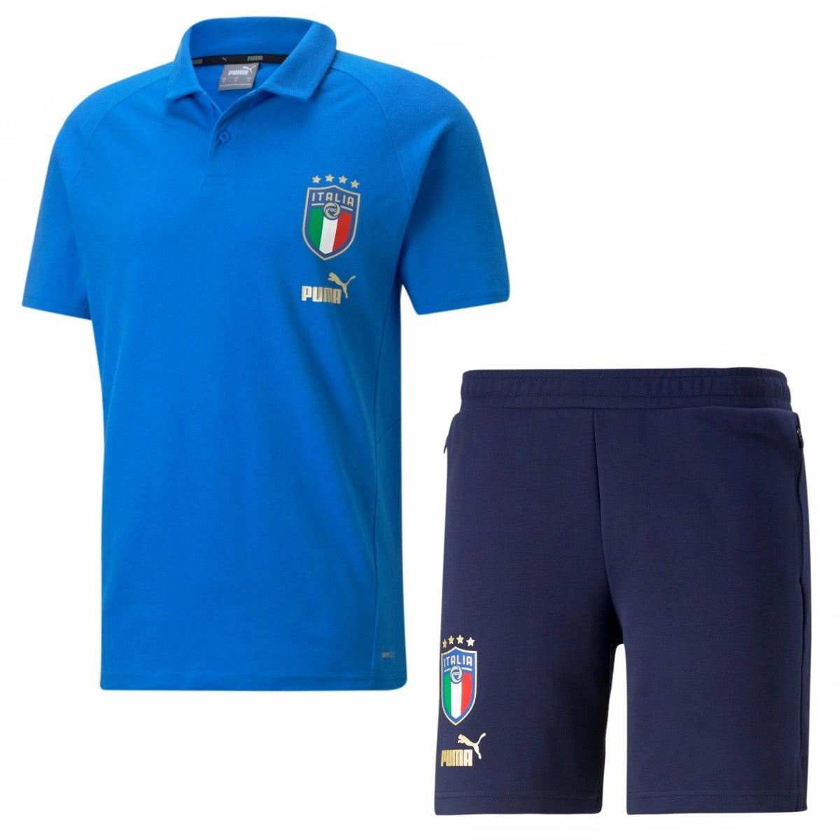 Italy national team casual Polo presentation set 2022/23 - Puma Lightweight Thermal Layer WaterResistant Coating