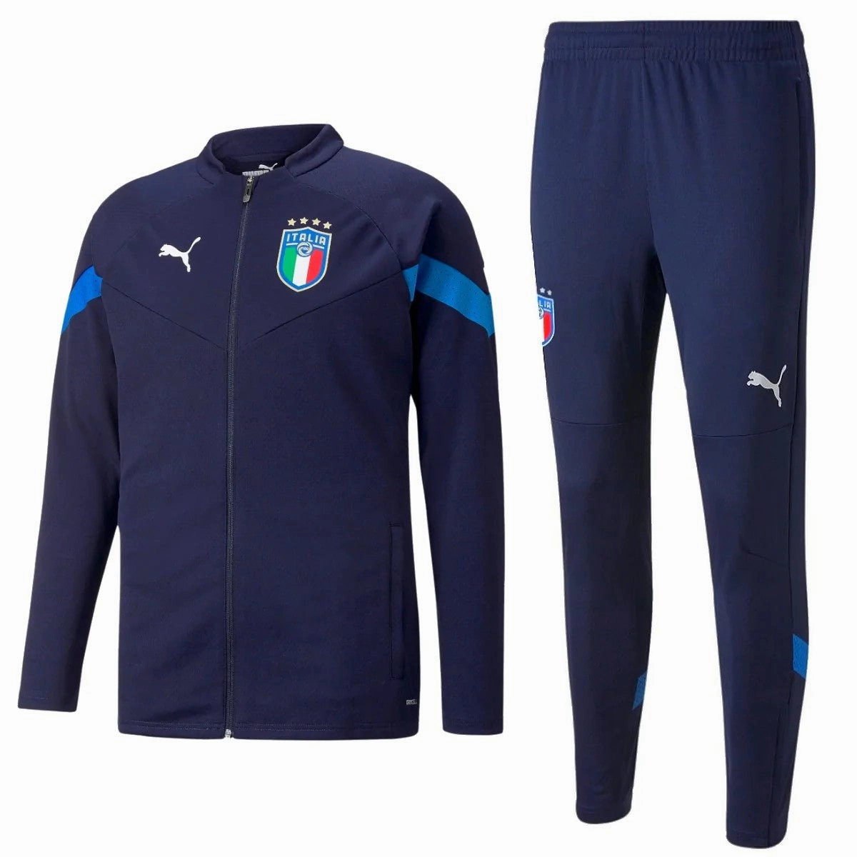 Italy national team navy training Soccer tracksuit 2022/23 - Puma EasyCare Fabric creativity