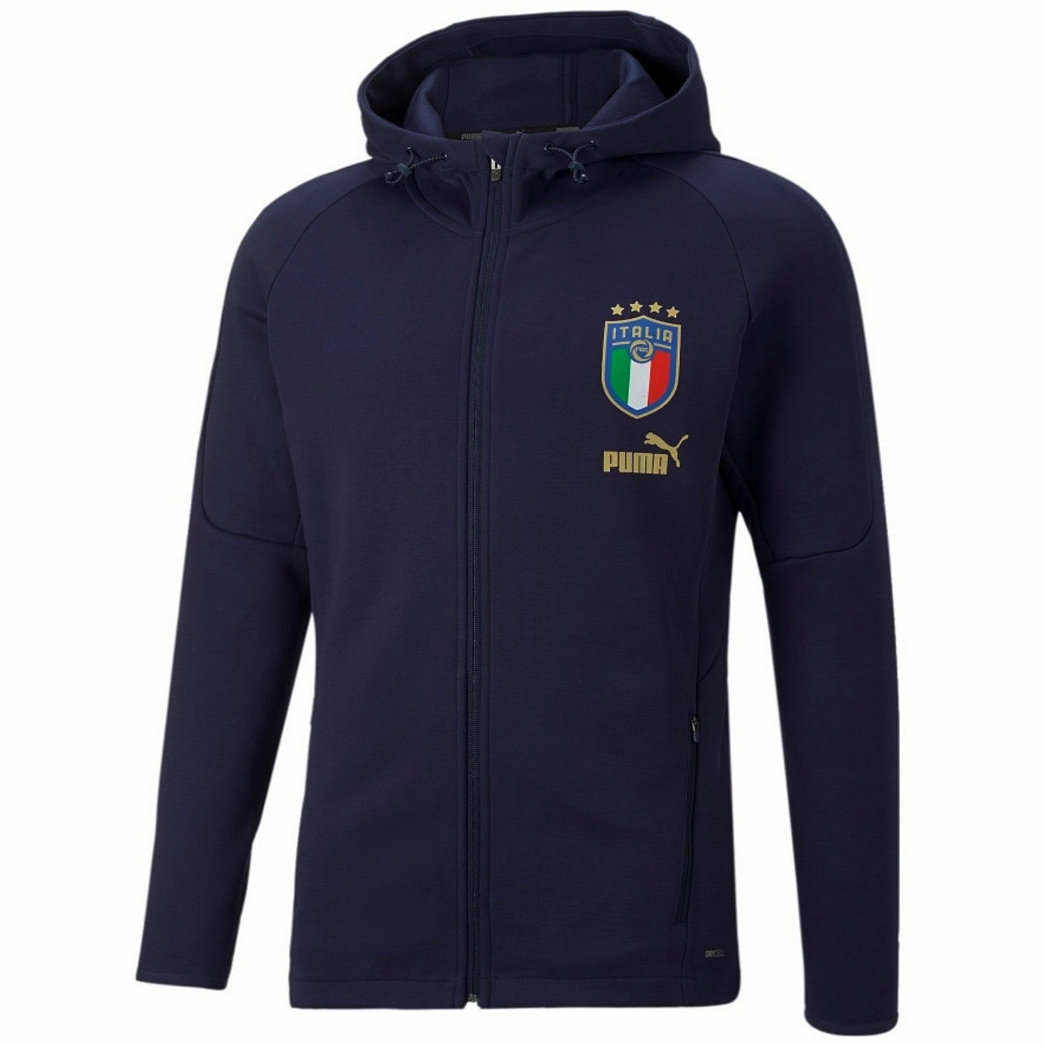 Italy navy Casual presentation Soccer tracksuit 2022/23 - Puma SecureZipper NonSlip Grip