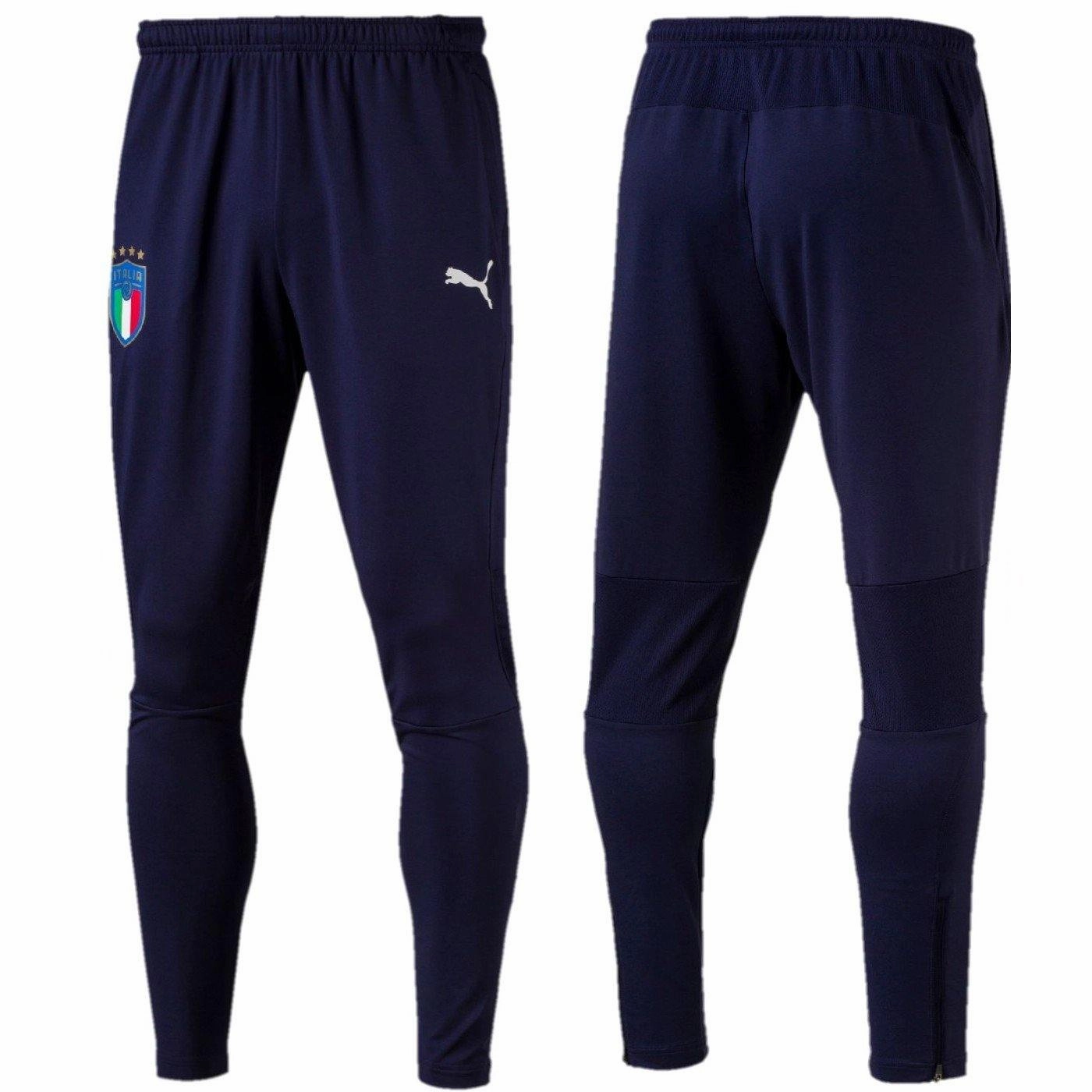 Italy soccer navy technical training pants 2018/19 - Puma Organic Fabric