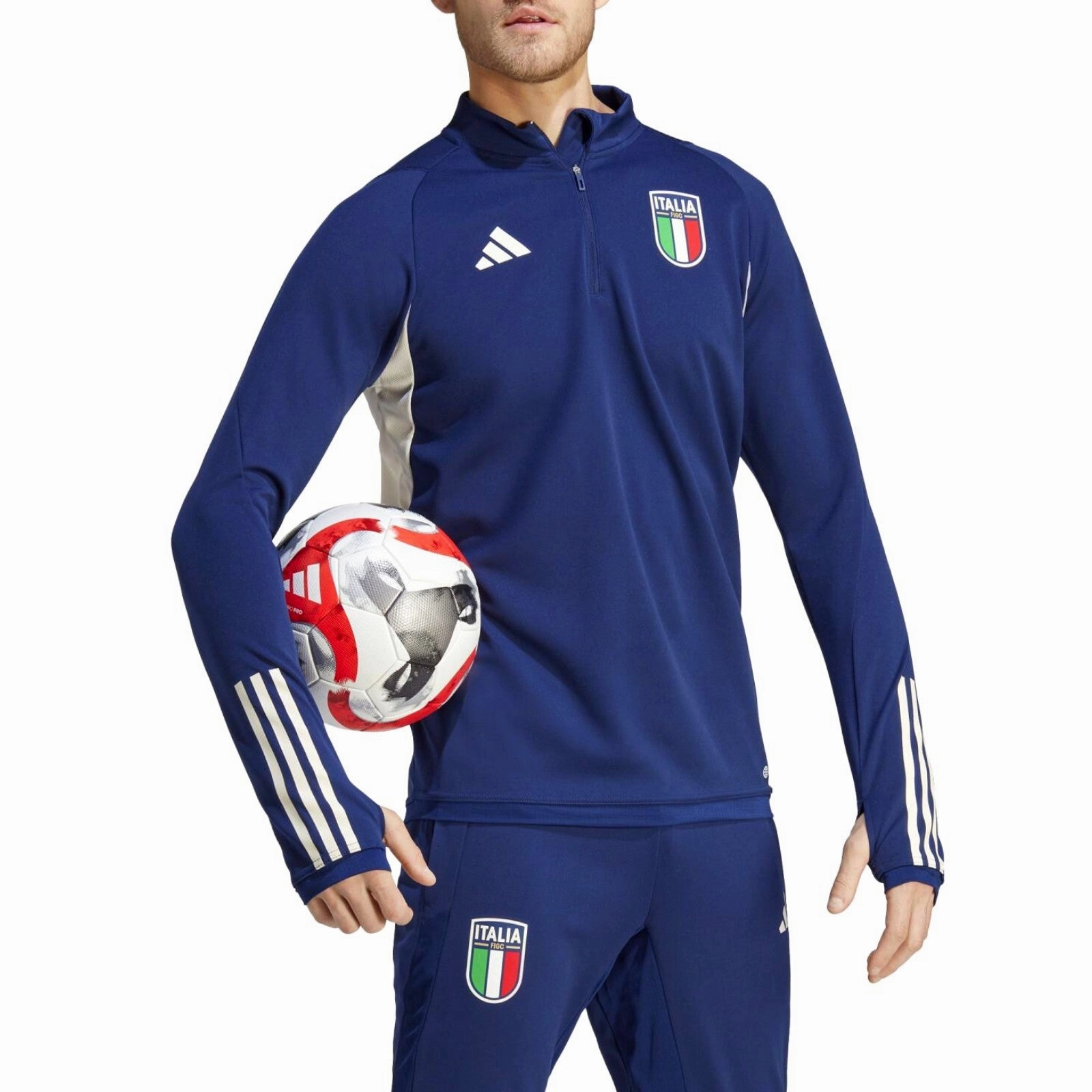 Italy training technical Soccer tracksuit 2023/24 navy - Adidas museum