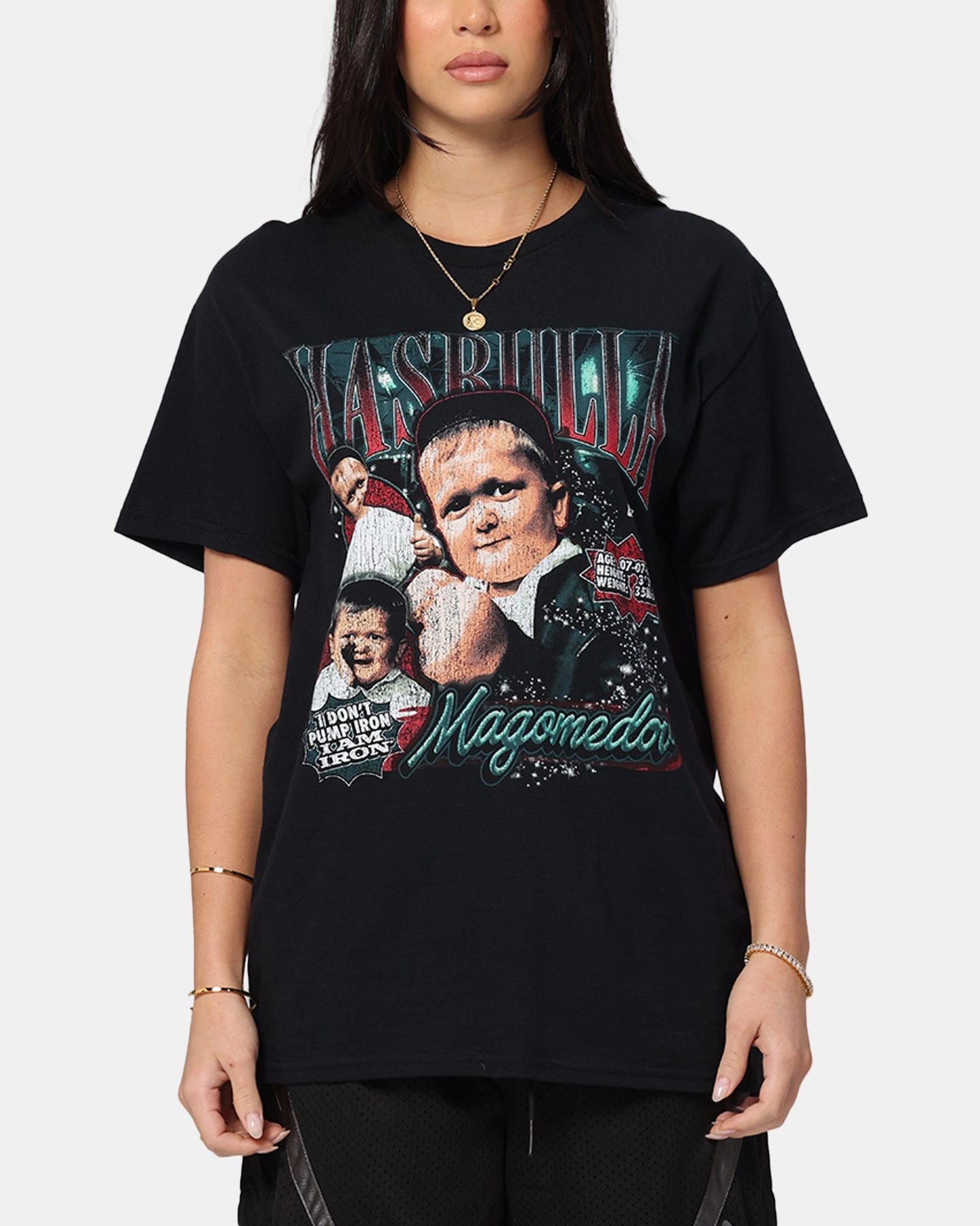 UFC By Goat Crew Hasbulla Vintage T-Shirt Black funky