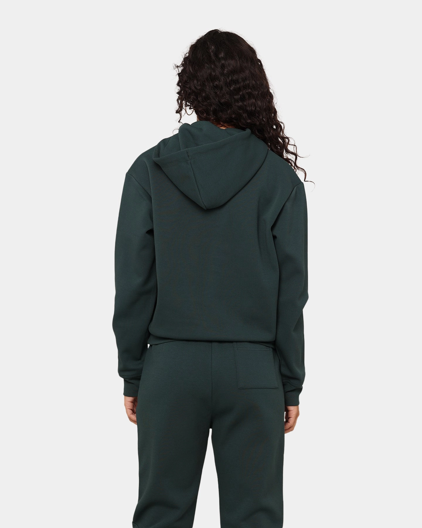 Champion Women's Rochester Tech Hoodie Baby Spinach Durable Stitching Layered Collar Design