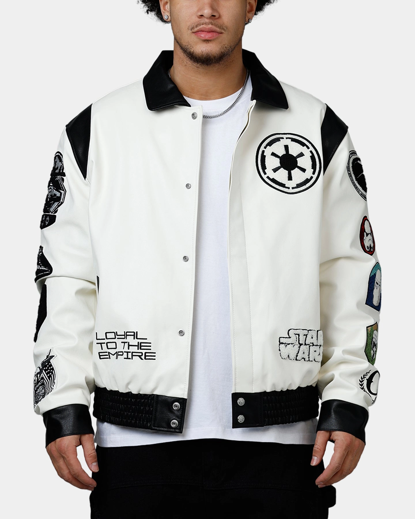 Jeff Hamilton X Star Wars Galactic Empire Jacket White/Black Formal Event Casual Use