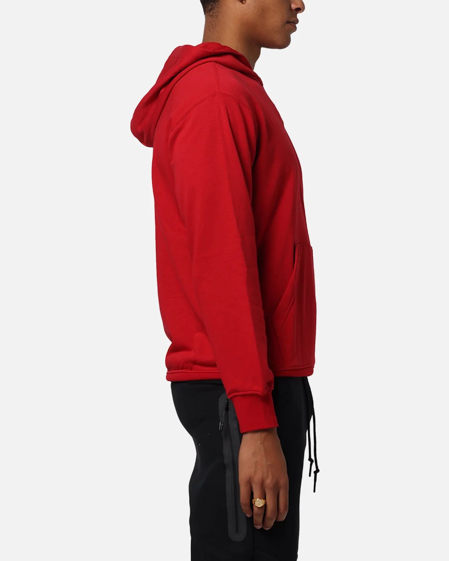 Lightweight Padding Jordan Brooklyn Fleece Pullover Hoodie Gym Red/White