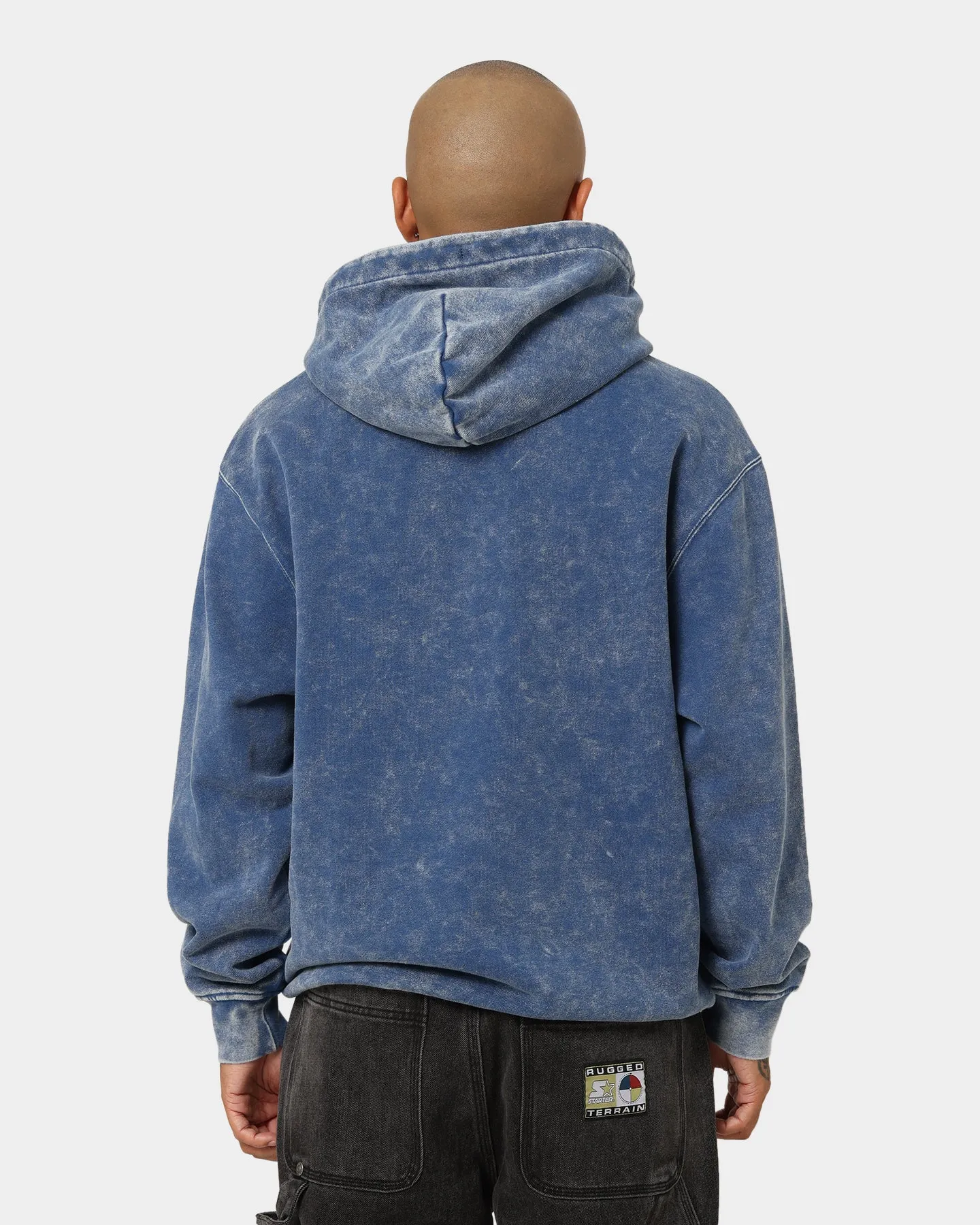 Jordan Essential Statement Washed Fleece Hoodie French Blue FleeceBacking