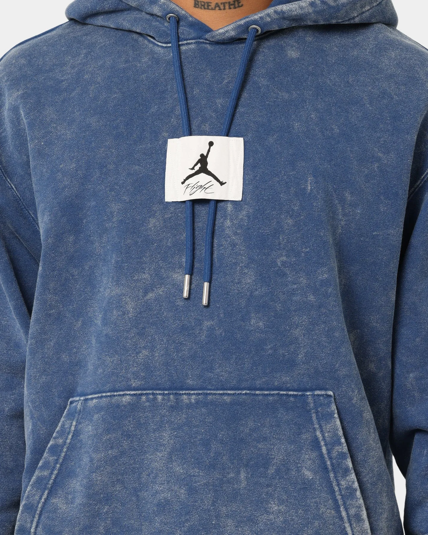 Jordan Essential Statement Washed Fleece Hoodie French Blue Algorithm
