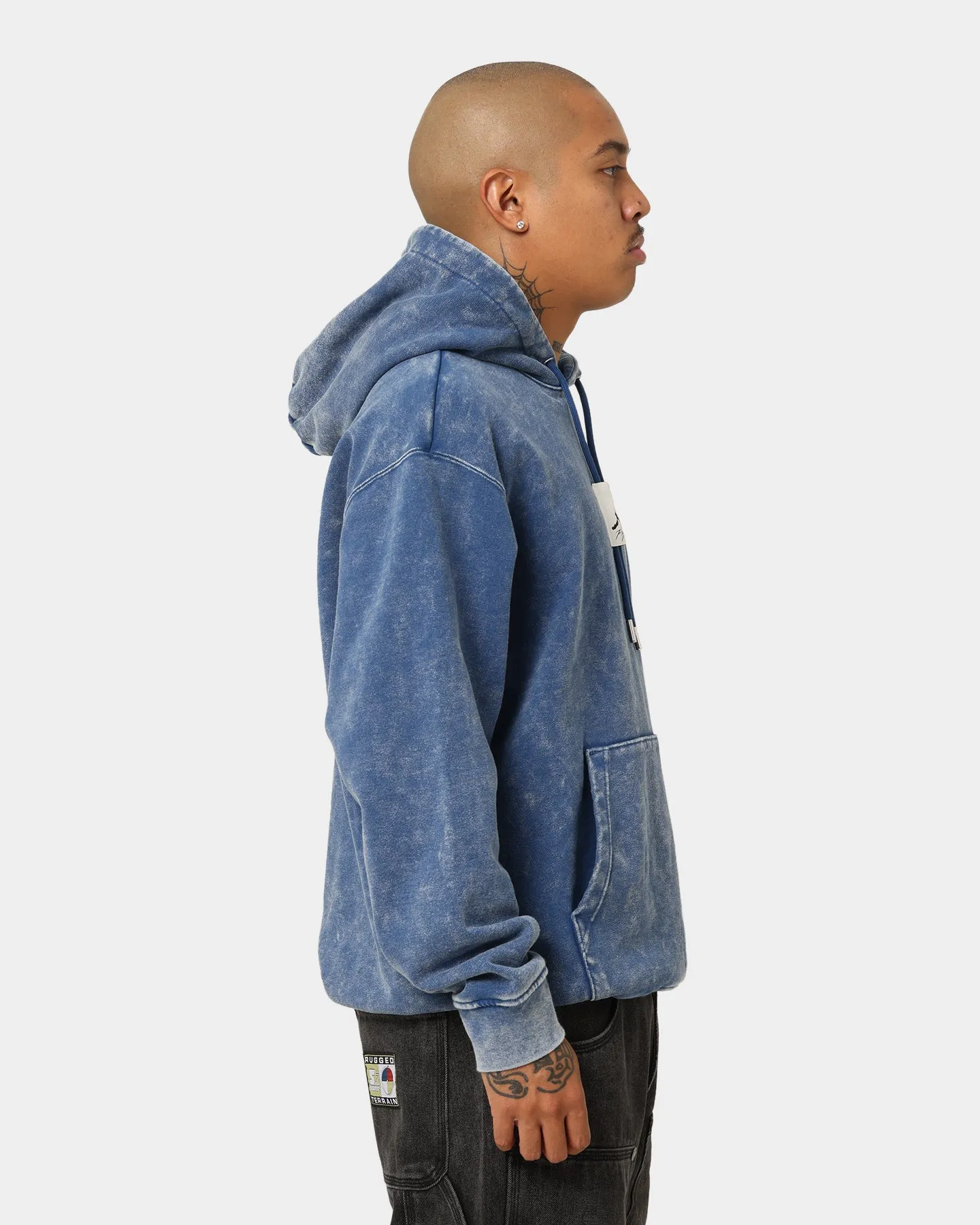 Jordan Essential Statement Washed Fleece Hoodie French Blue Give construction workers