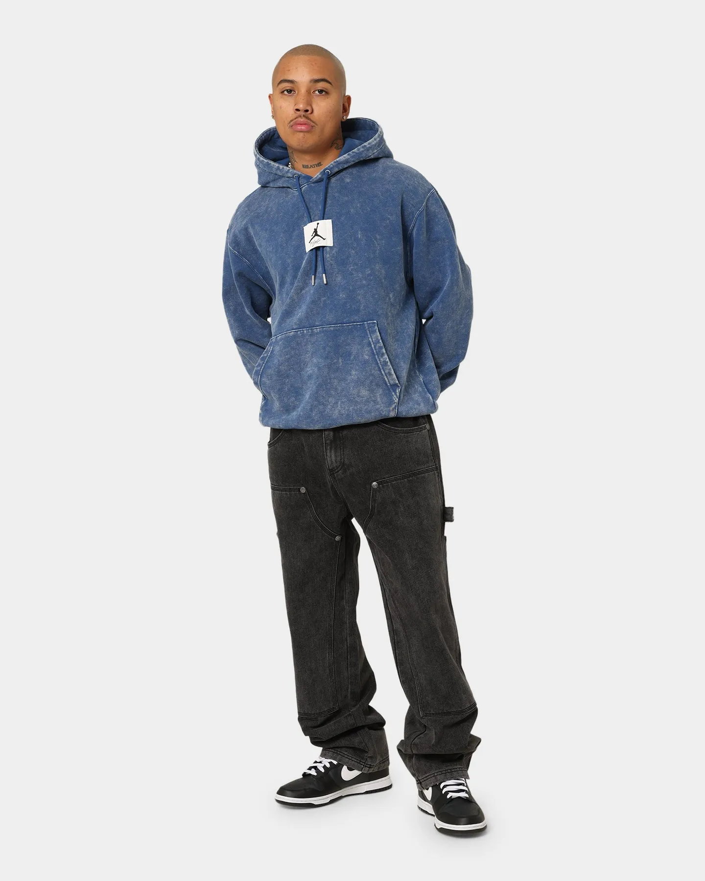 All-Season Outerwear regular Jordan Essential Statement Washed Fleece Hoodie French Blue