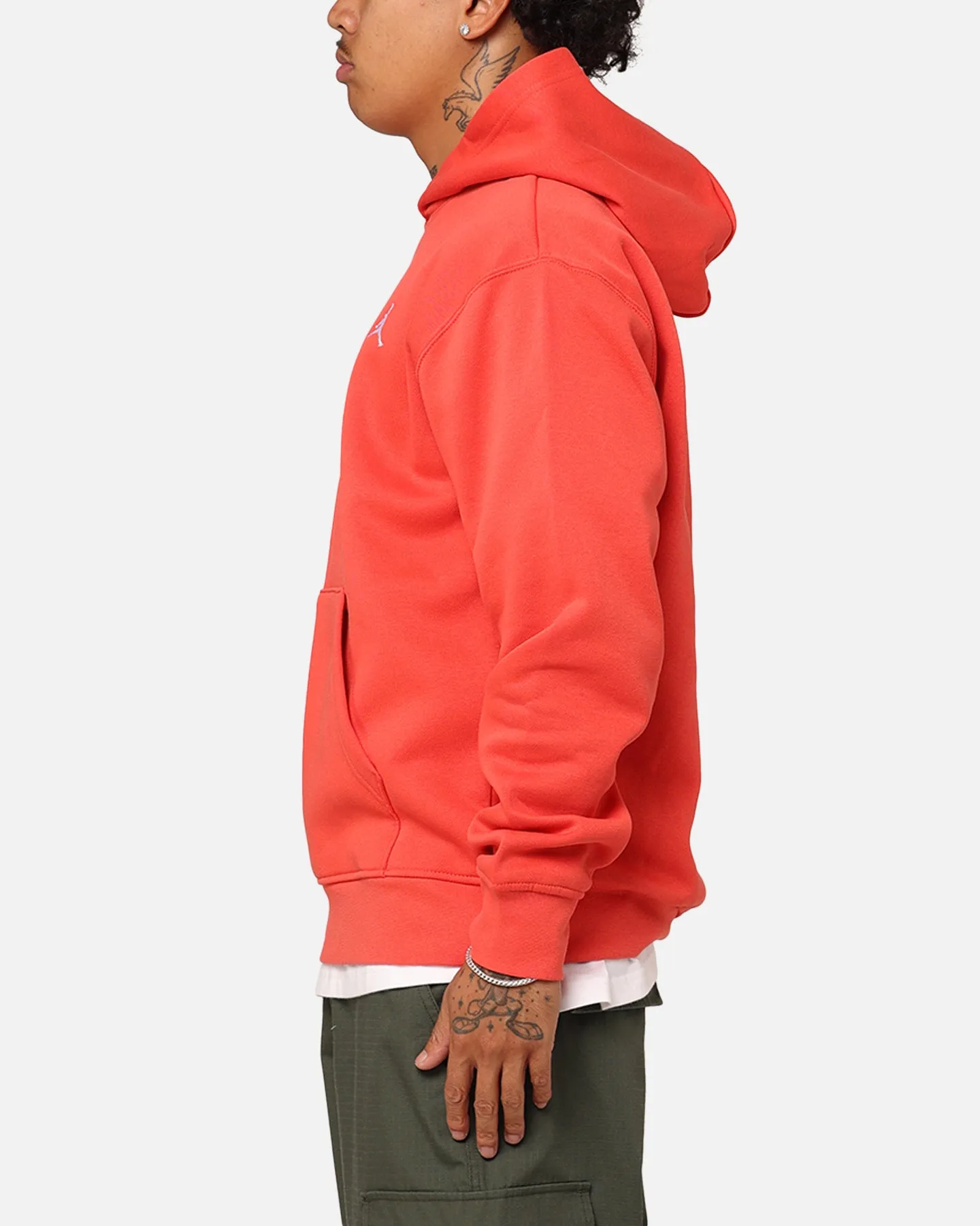 Jordan Essentials Brooklyn Fleece Printed Pullover Hoodie Lobster/White Personalized Indoor Layer