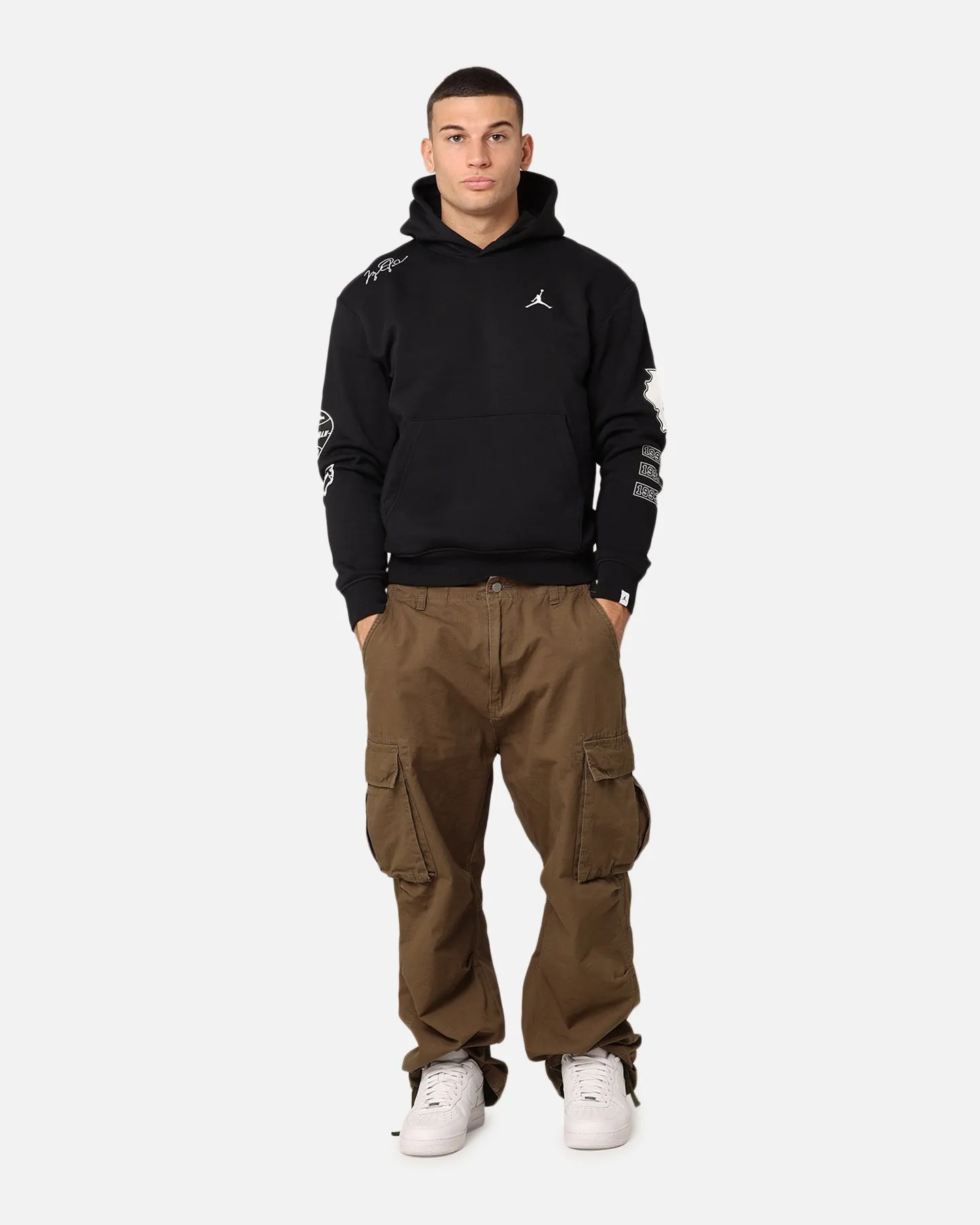 Soft Touch Interior Jordan Essentials Fleece Pullover Hoodie Black/White