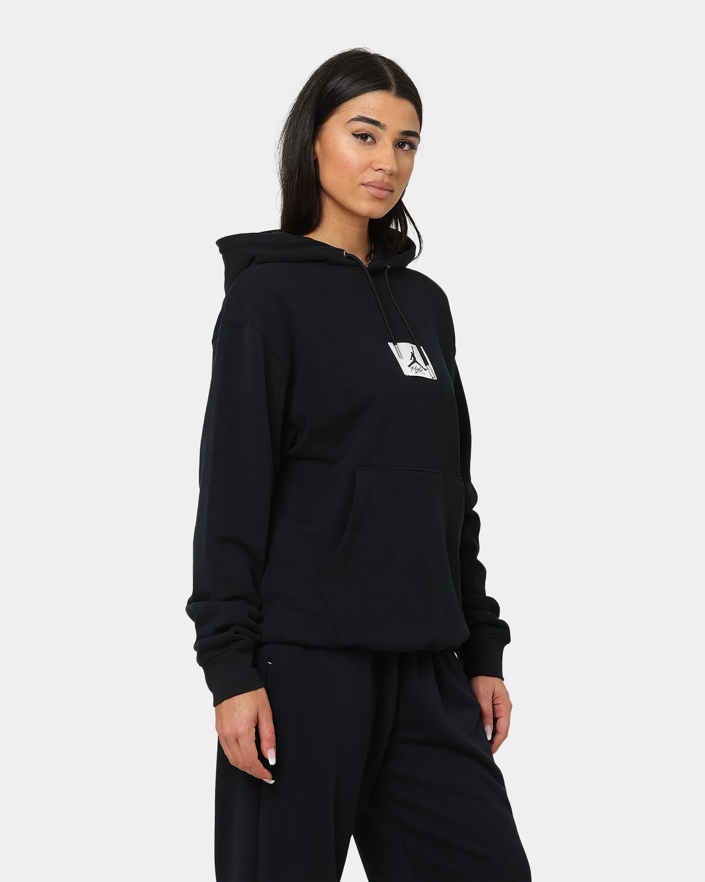 Elastic Cuff Mechanism Jordan Essentials Statement Fleece Hoodie Black