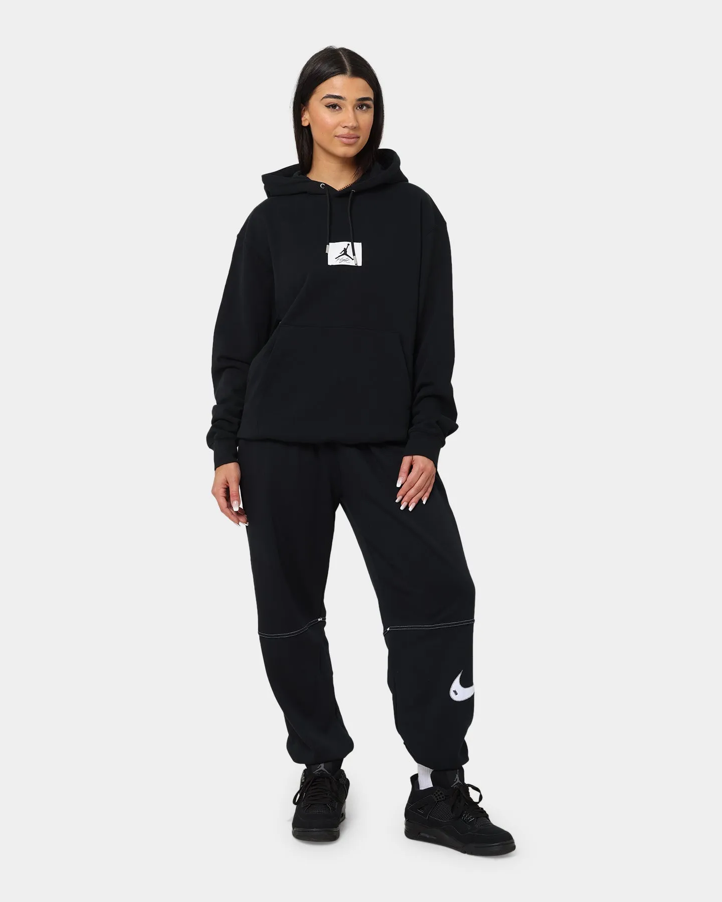 Jordan Essentials Statement Fleece Hoodie Black Airflow channels Pin