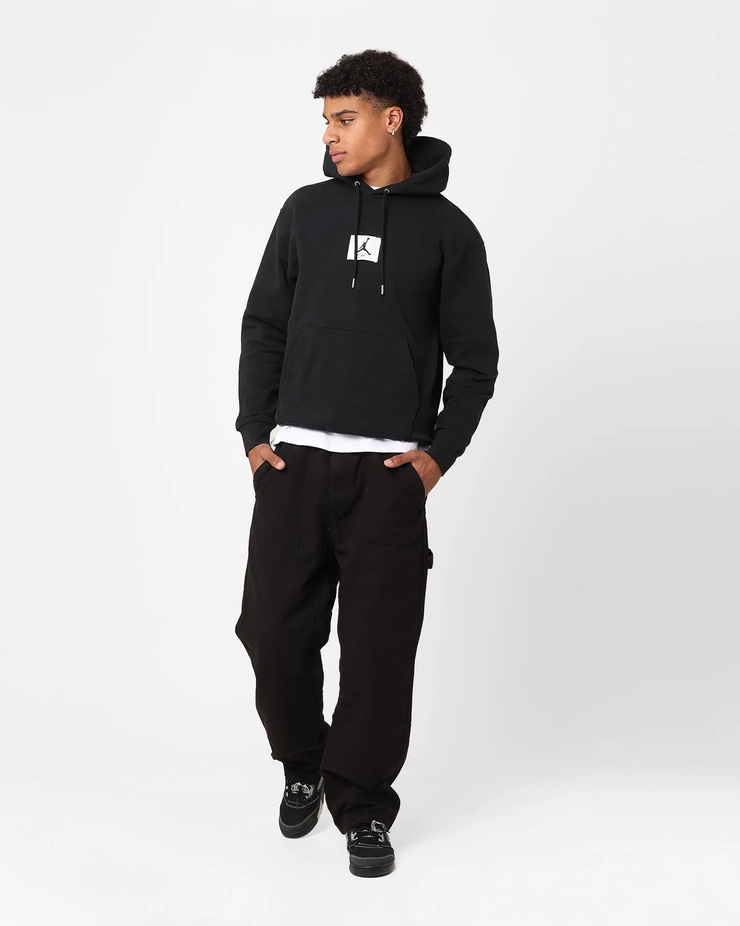 Jordan Essentials Statement Fleece Pullover Hoodie Black/Sail Contest
