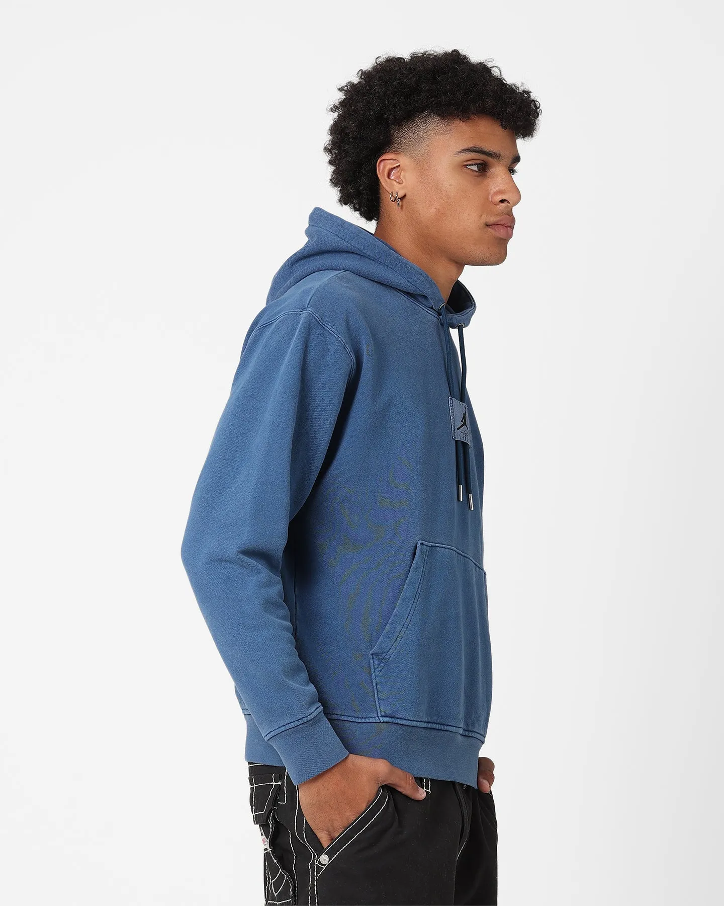 Easy Comfort Jordan Essentials Statement Washed Fleece Pullover Hoodie Sky J French Blue