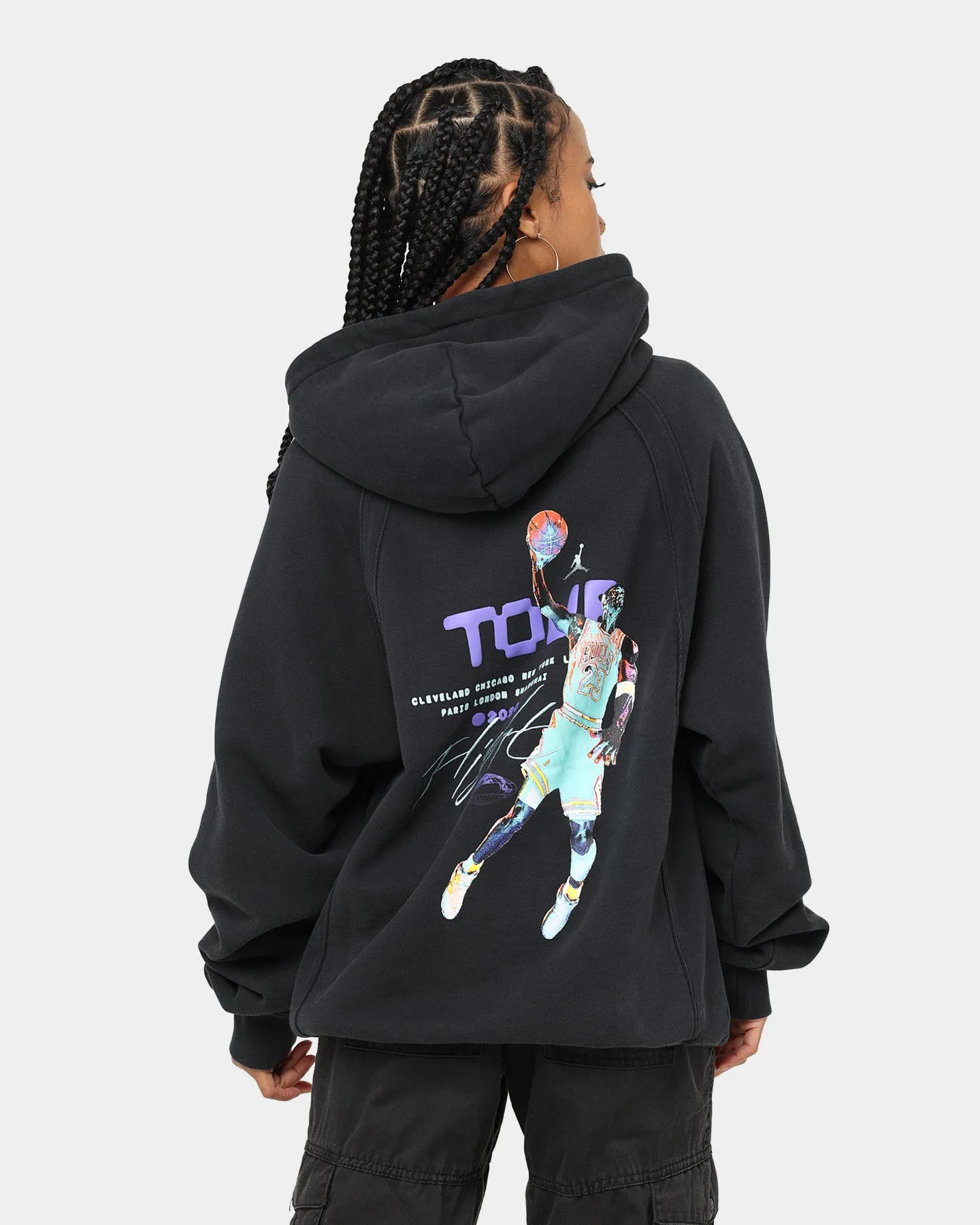 Insulated Jacket Jordan Flight Heritage French Terry Pullover Hoodie Black