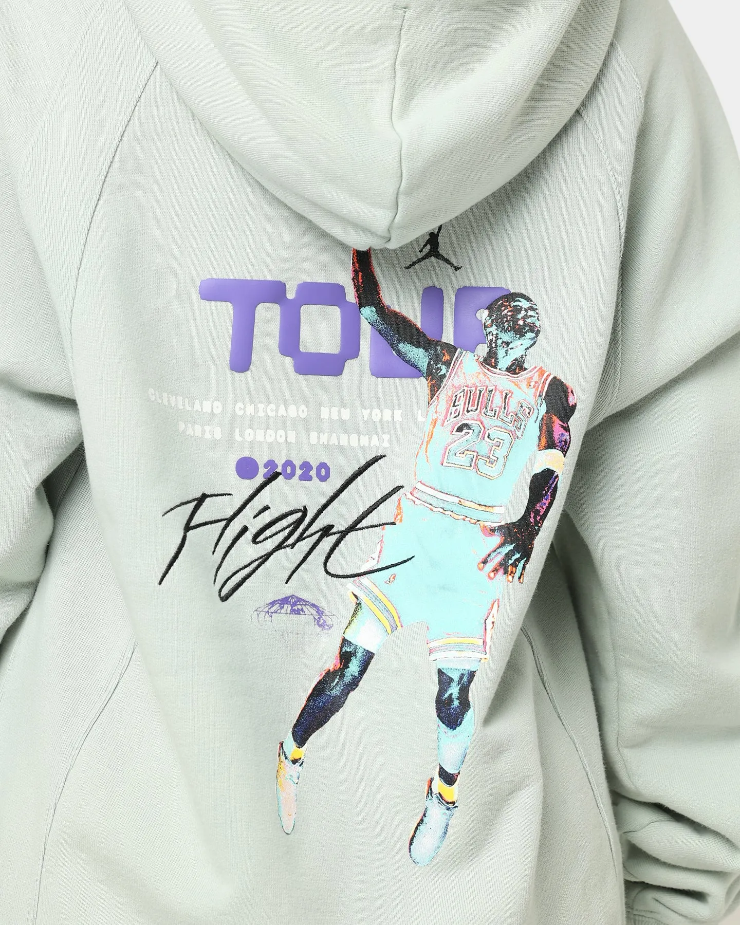 Commuter Fit suitable for theater performances Jordan Flight Heritage French Terry Pullover Hoodie Seafoam