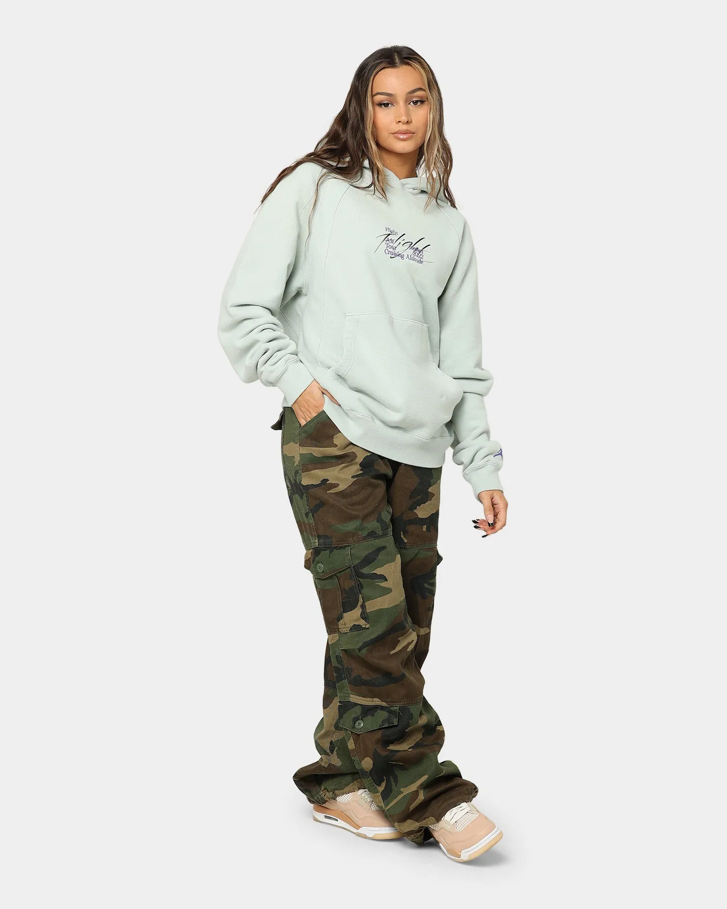 Consciousness hot - weather option Jordan Flight Heritage French Terry Pullover Hoodie Seafoam