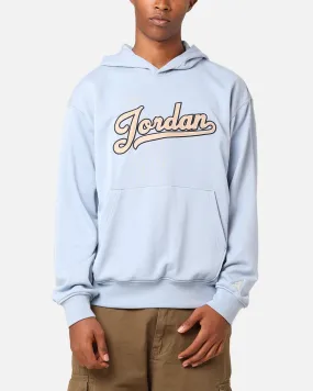 Reflective Piping Jordan Flight MVP Fleece Pullover Hoodie Blue Grey