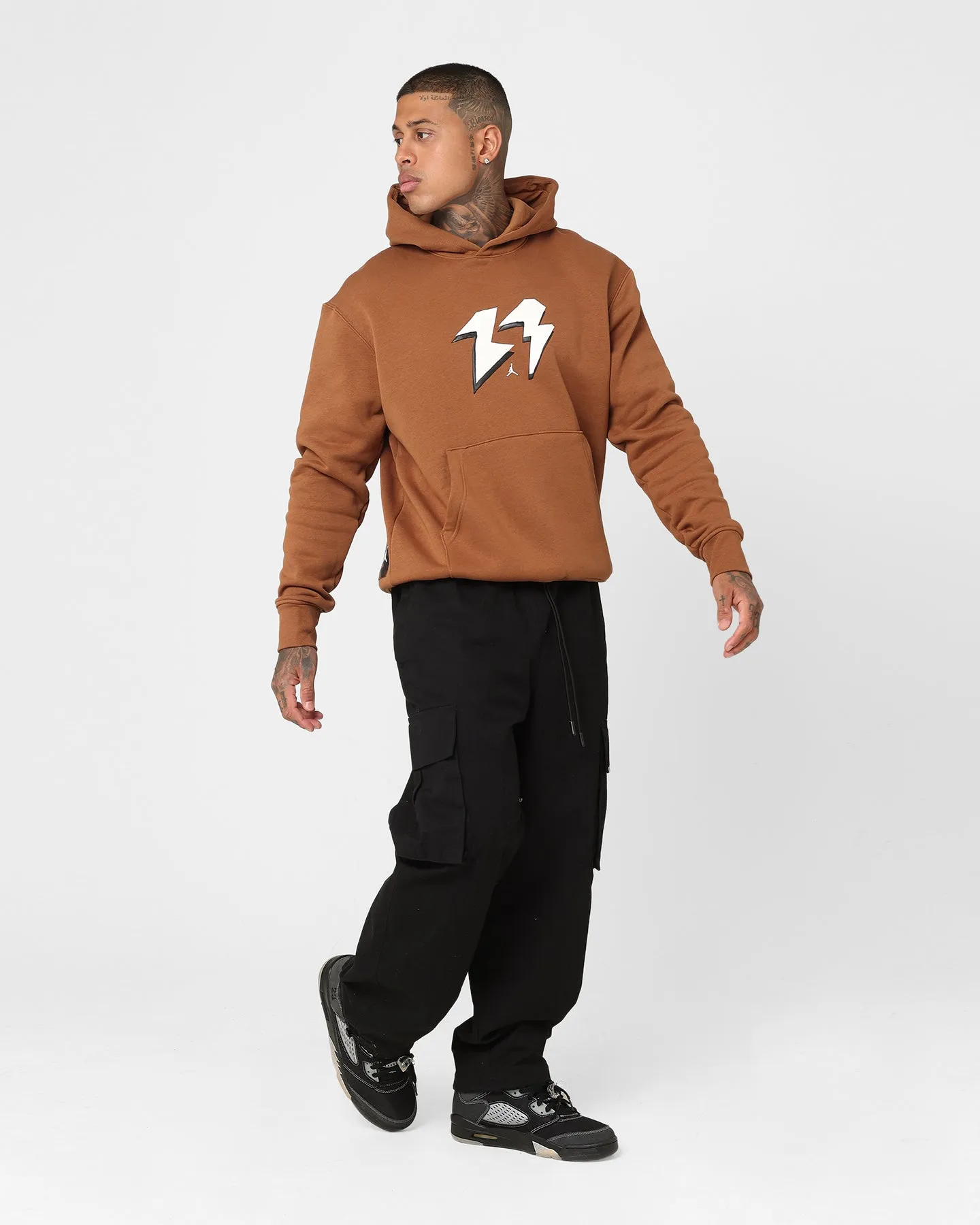 suitable for sunny days Breathable Layer Jordan Flight MVP Fleece Pullover Hoodie Light British Tan/Sail