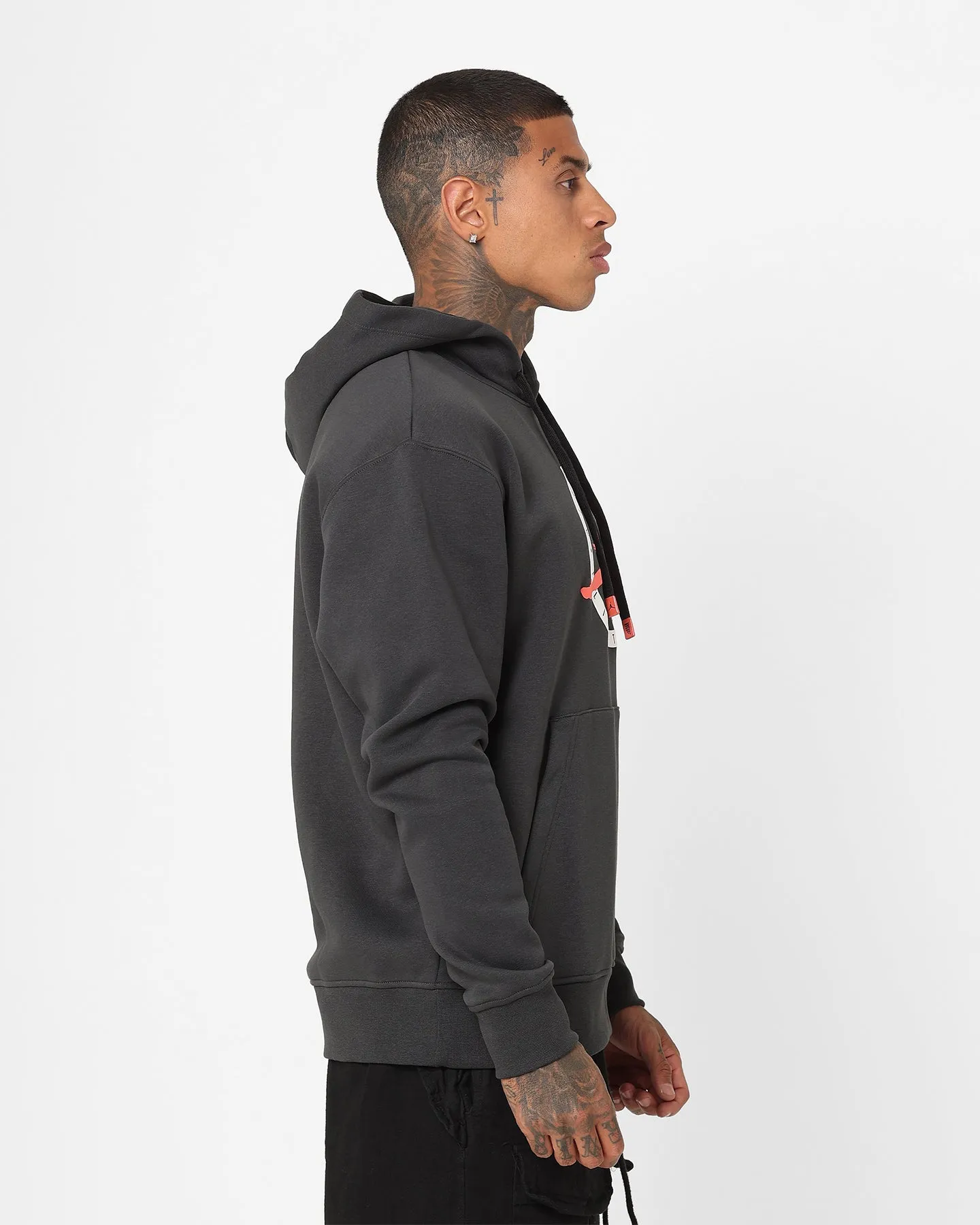 Versatile Outerwear single layer Jordan Flight MVP Graphic Fleece Pullover Hoodie Off Noir