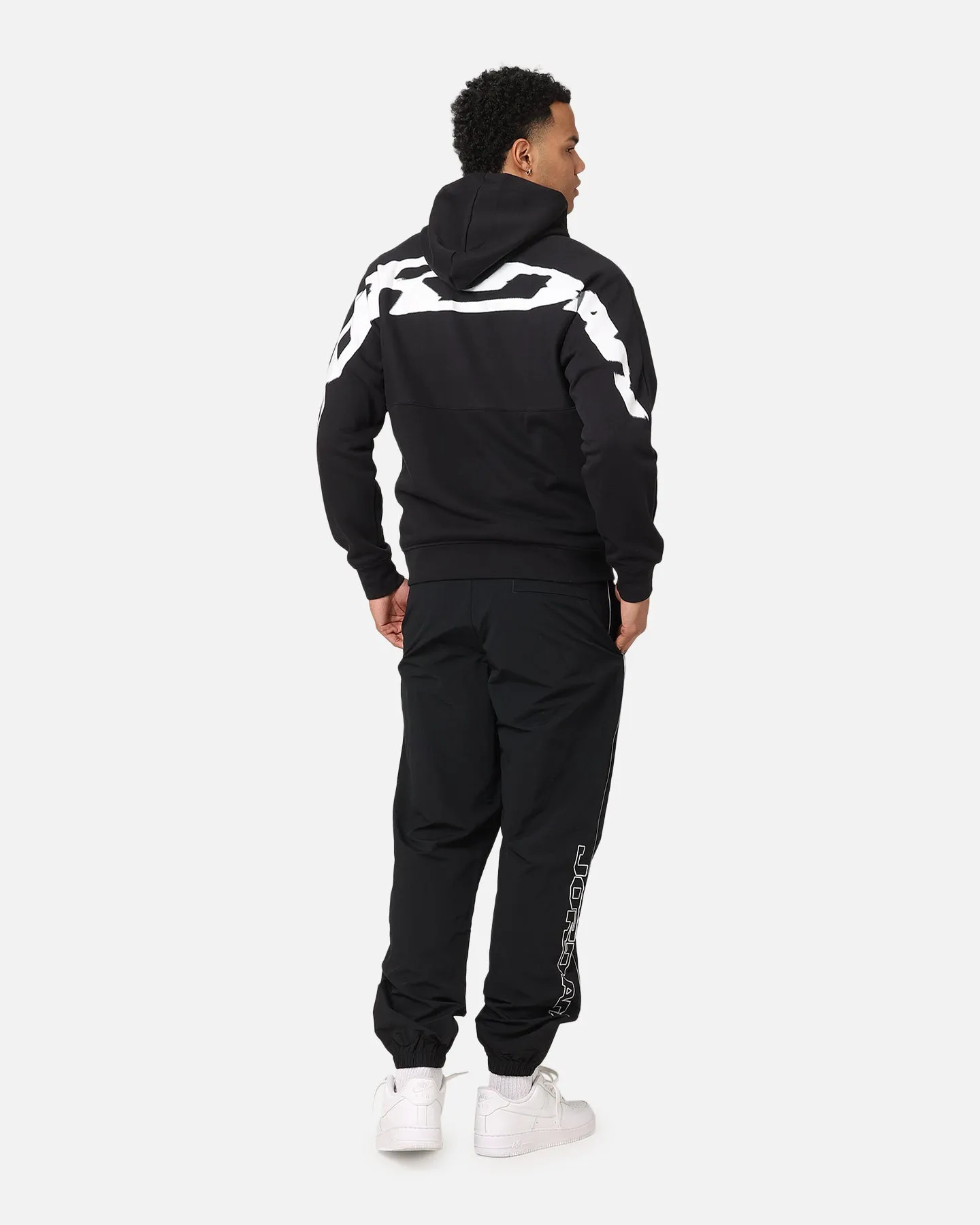 Jordan Jumpman MVP Statement Fleece Pullover Hoodie Black/Sail Recycled Polyester Work Comfort
