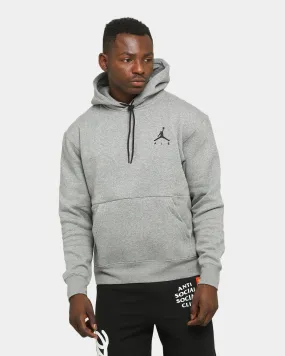 Jordan Men's Jumpman Fleece Pullover Hoodie Carbon Heather/Black Art Classic Jacket Fit