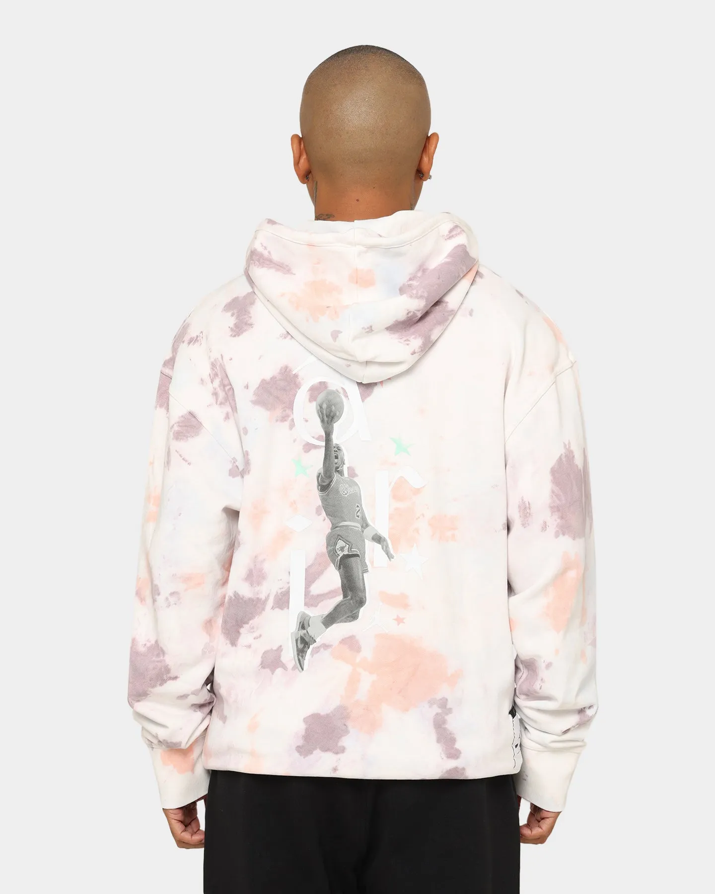 Collarless Vegan Jordan MJ Sport DNA Fleece Pull Over Hoodie Plum Fog