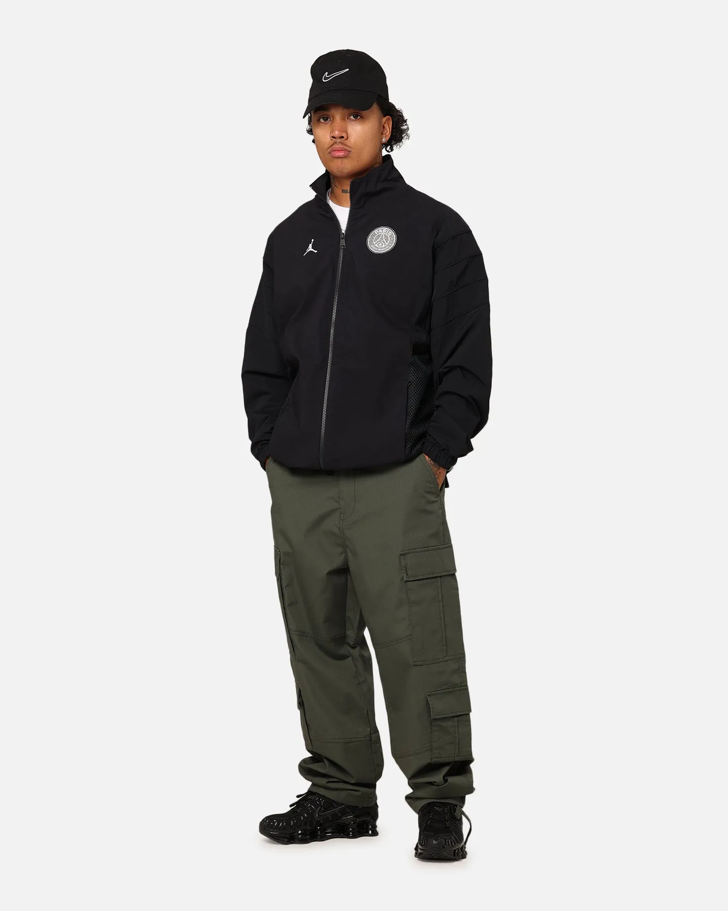 Jordan X Paris Saint-Germain Anthem Jacket Black/White Double Layered Edges