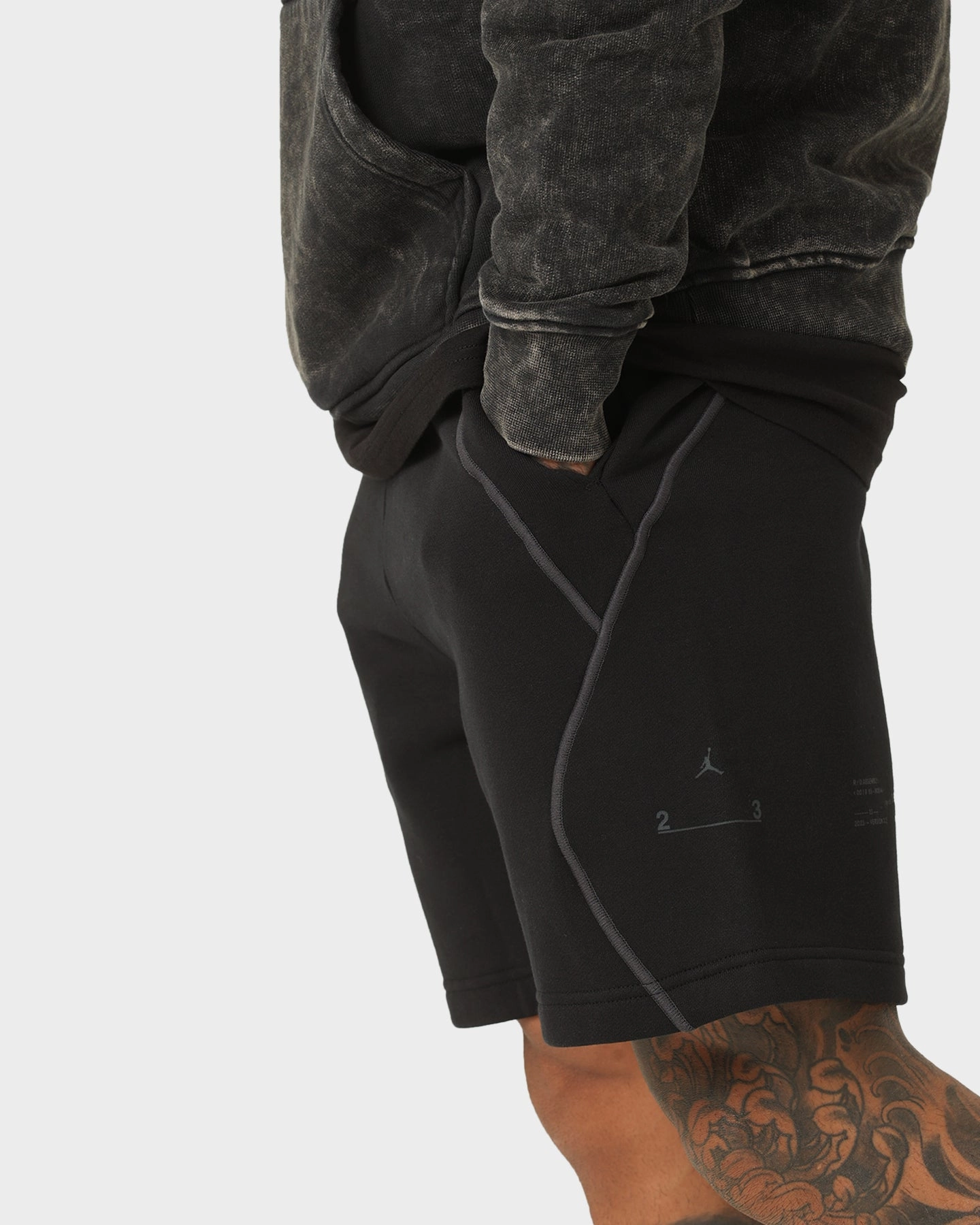 Jordan 23 Engineered Fleece Shorts Black/Dark Shadow Midweight Texture