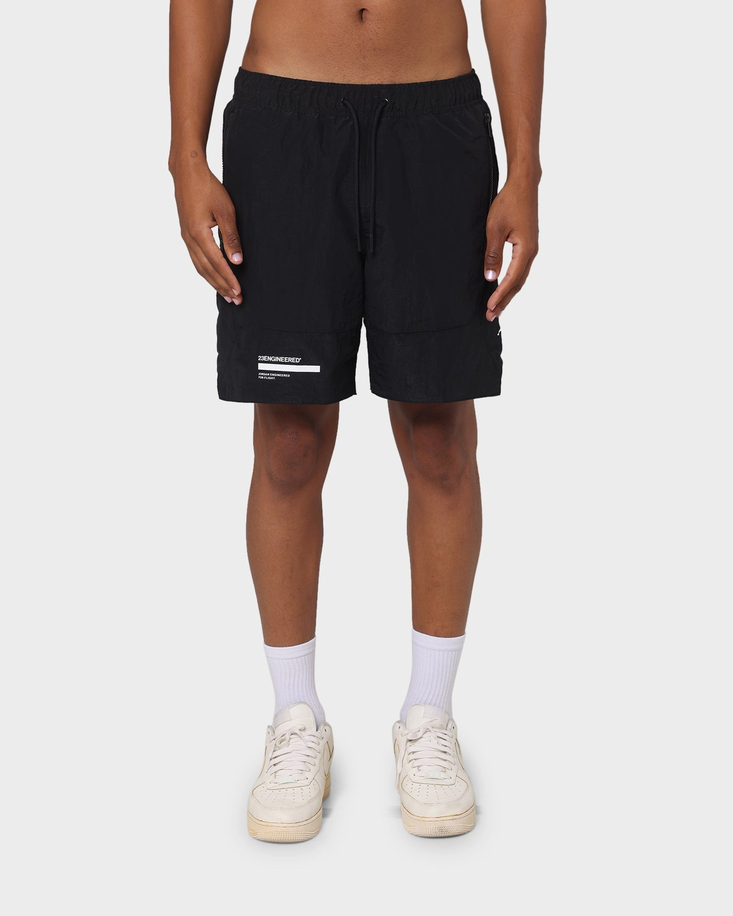 Sweat Wicking Channels Everyday Basic Jordan 23 Engineered Shorts Black/White