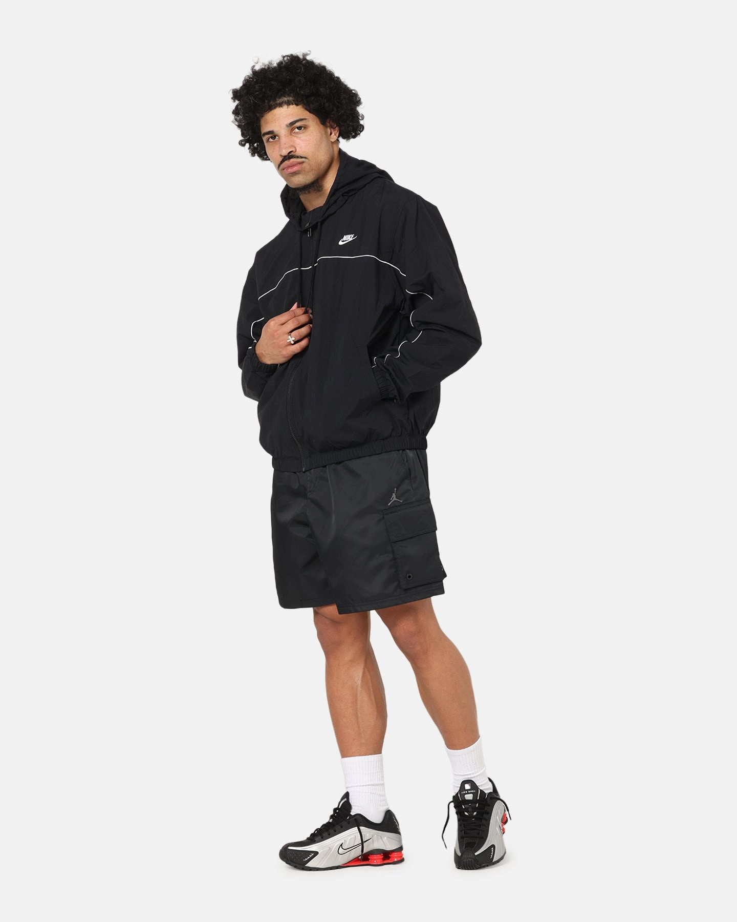 Sweat Wicking Technology Jordan Brooklyn Cargo Shorts Black/Iron Grey