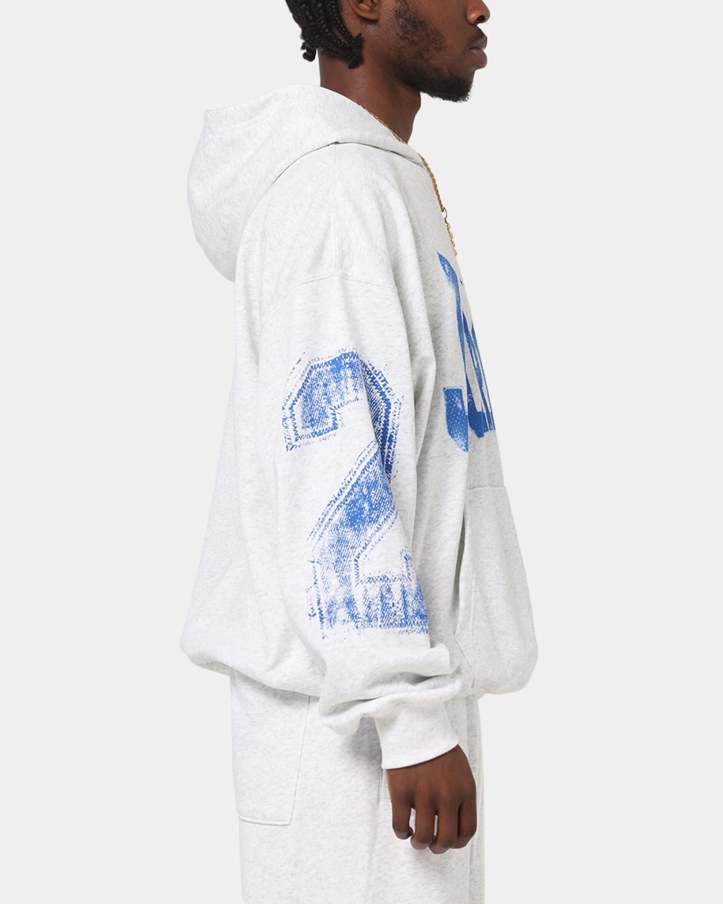 Removable Hood Comfort Fit Jordan Brooklyn Collegiate Pullover Hoodie Birch Heather Grey