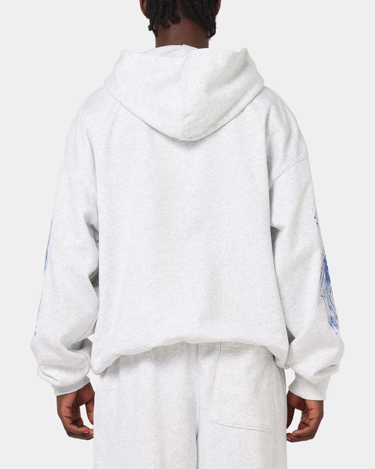 Minimal Style Oversized Cut Jordan Brooklyn Collegiate Pullover Hoodie Birch Heather Grey