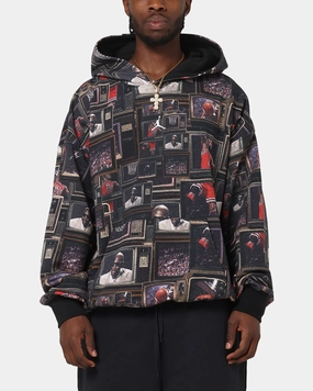 DIY wear Sheep like Jordan Brooklyn Fleece Printed Hoodie Black/Sail
