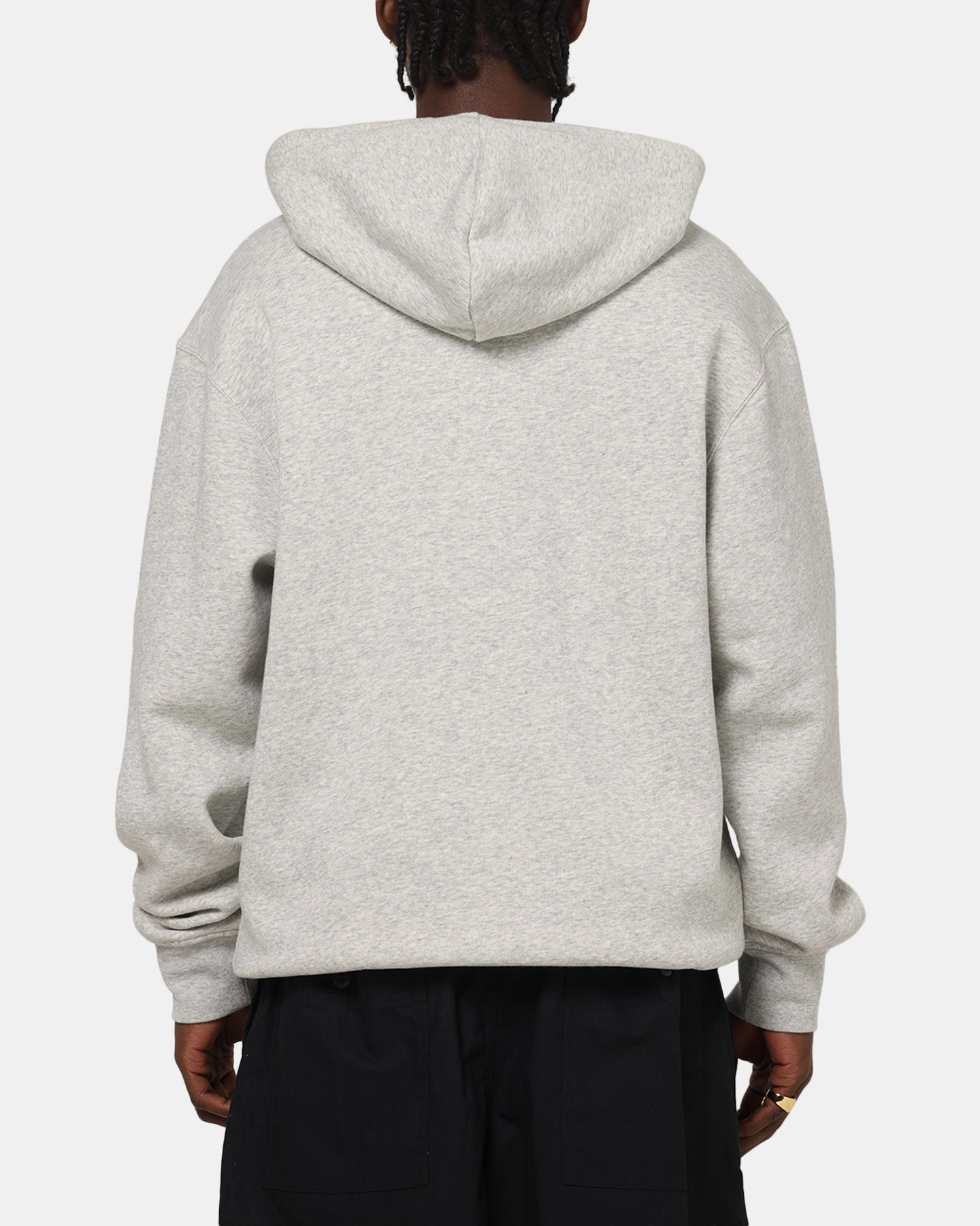 Jordan Brooklyn Fleece Pullover Hoodie Grey Heather/White Outdoor Essential