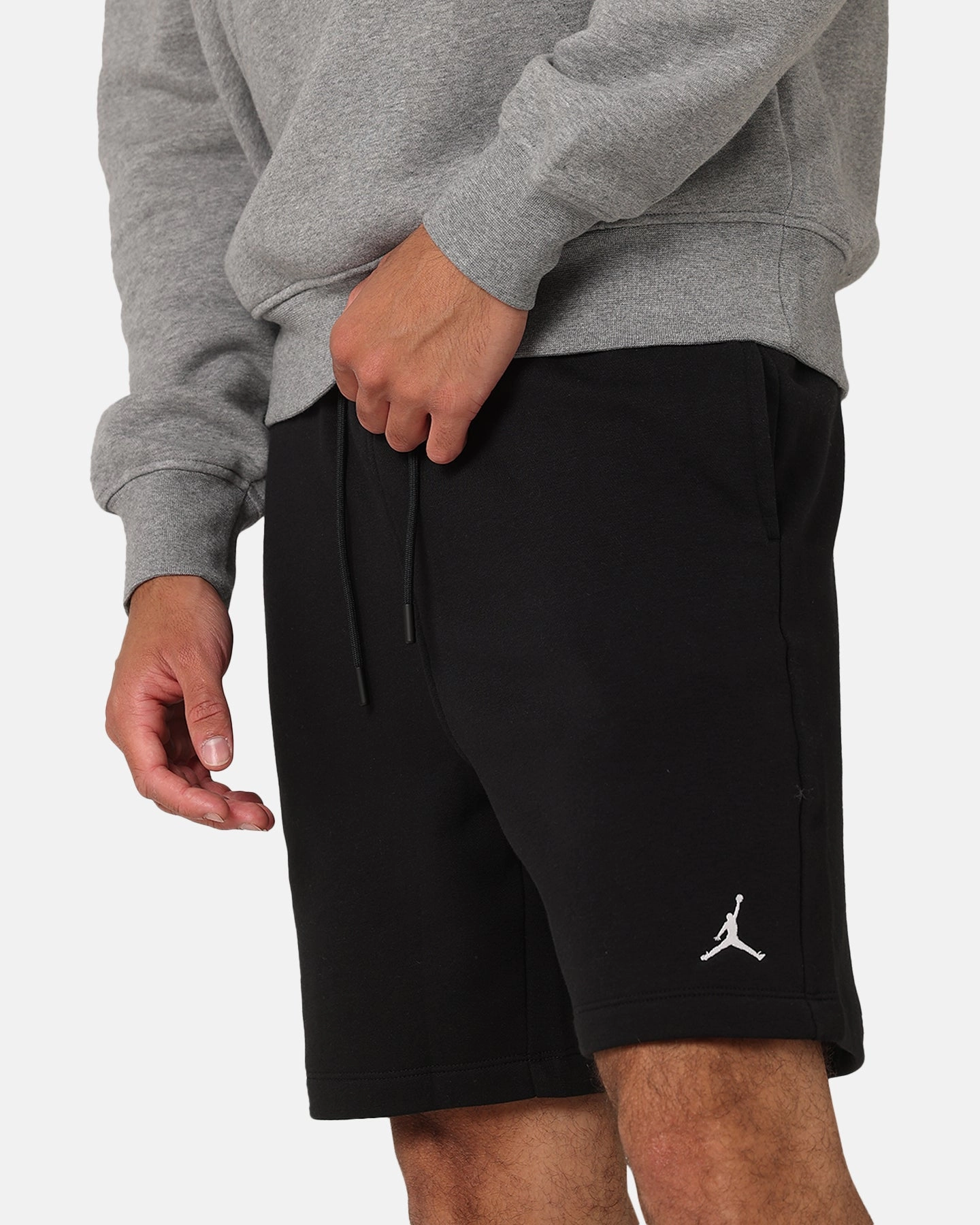 Jordan Brooklyn Fleece Shorts Black/White Adaptive Temperature Control Semi-formal