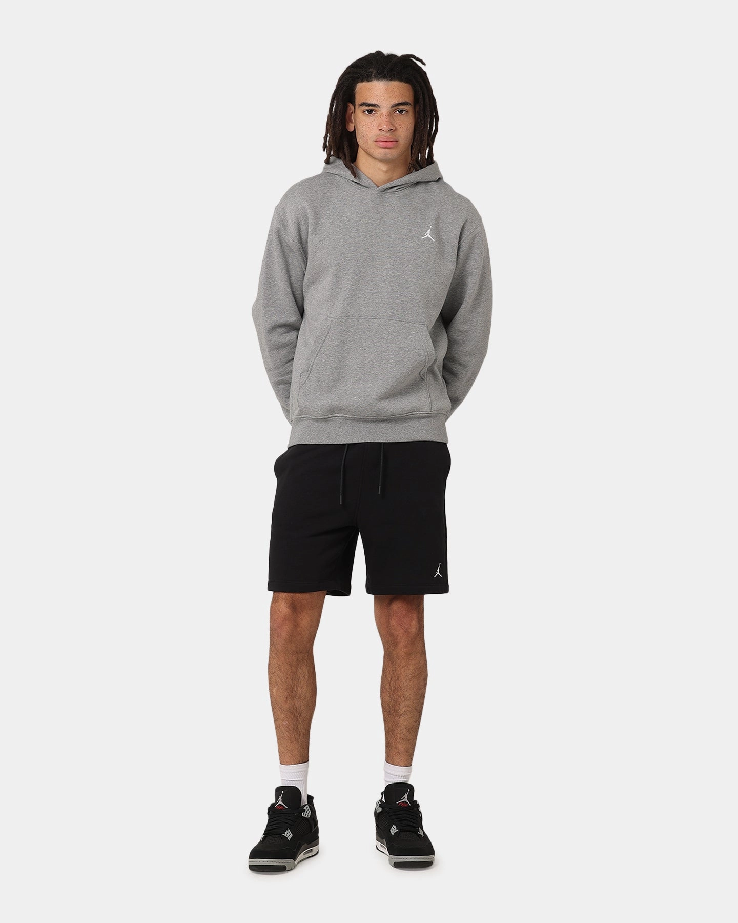 Skinny Fit WrinkleFreeFabric Jordan Brooklyn Fleece Shorts Black/White